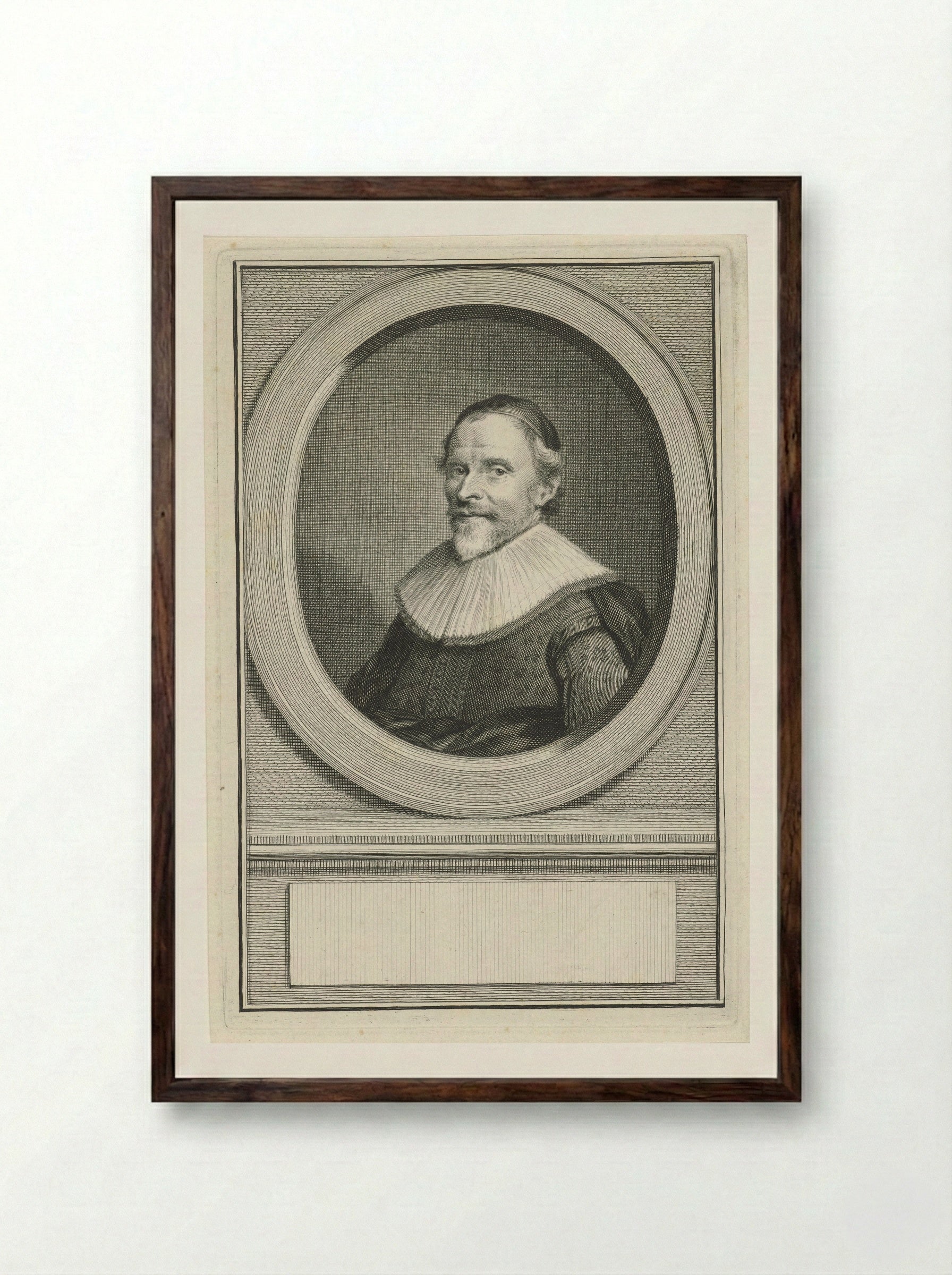 Portret van François van Aerssen - Jacob Houbraken - Framed Print Dark Wood