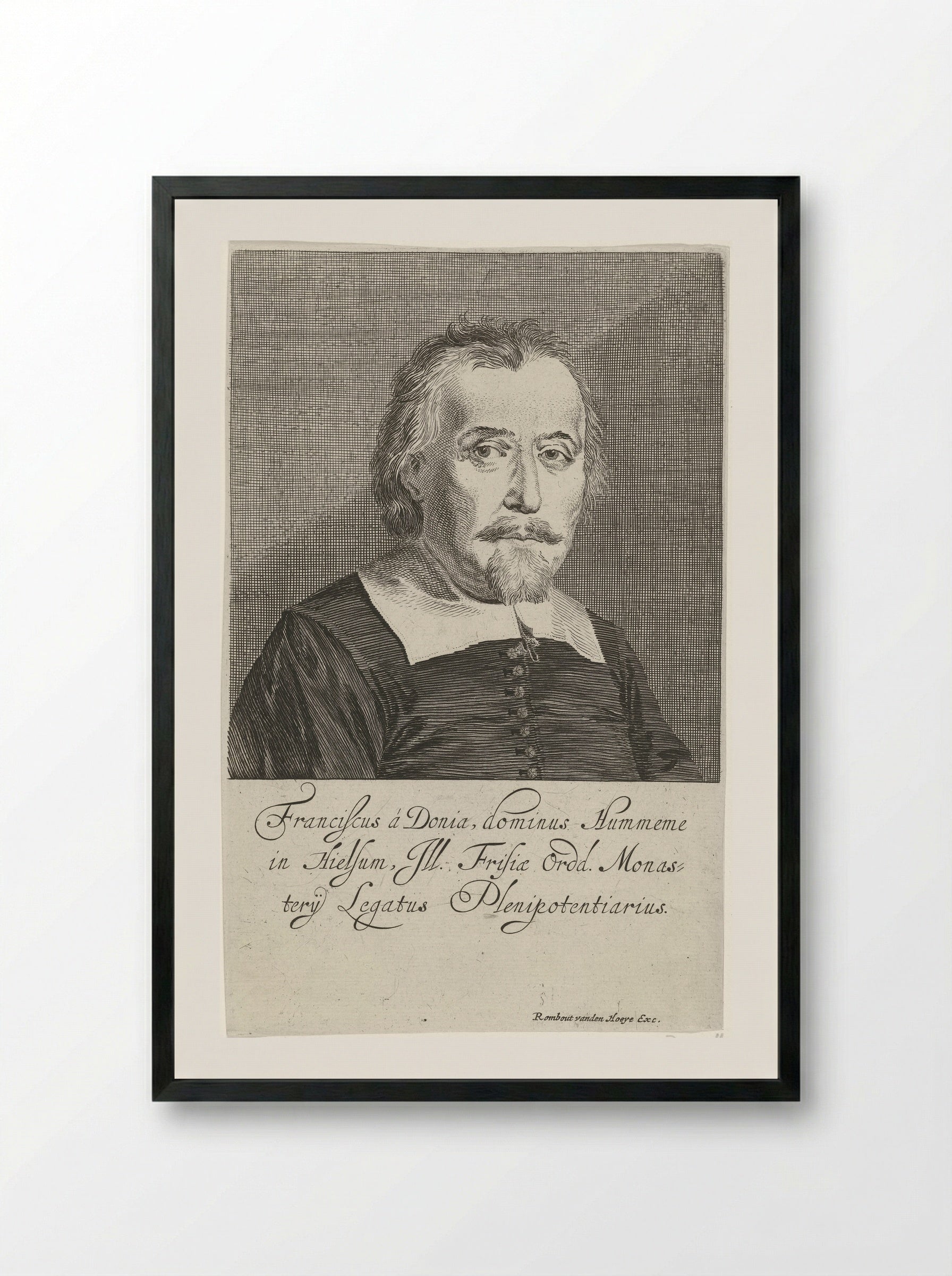 Portret van Frans van Donia - Pieter Nolpe - Framed Print Black