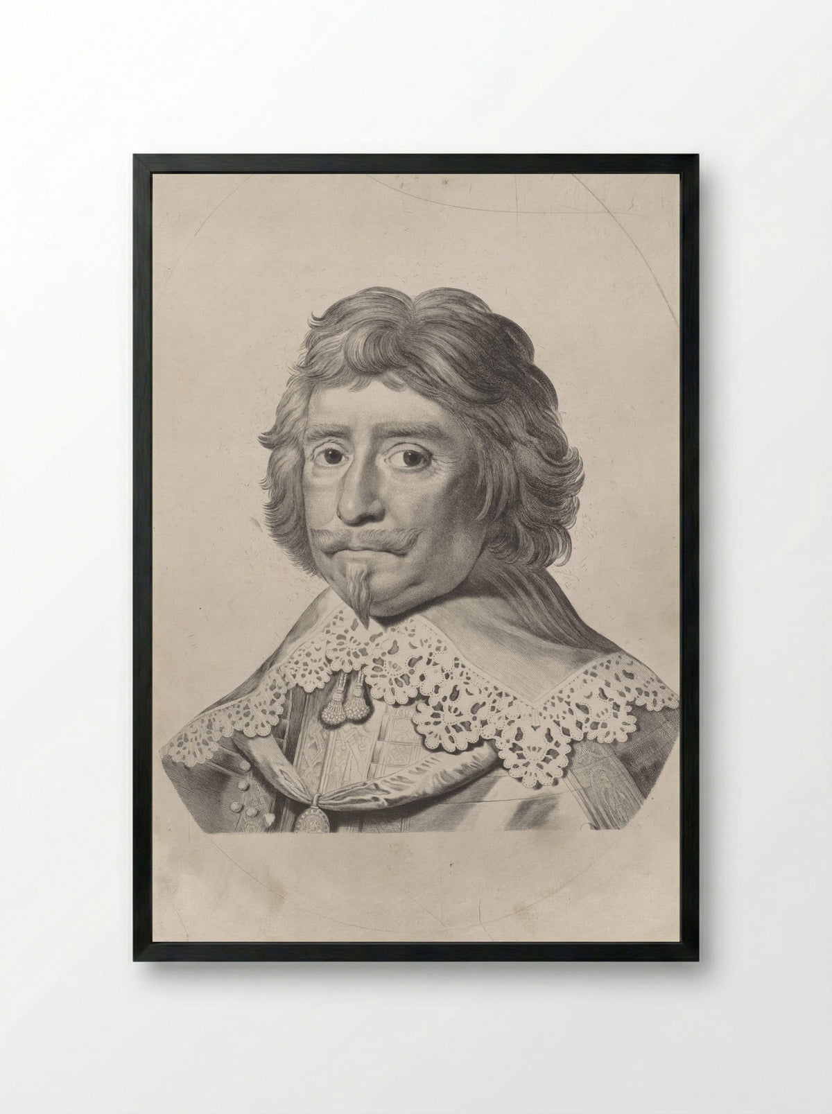 Portret van Frederik Hendrik, prins van Oranje-Nassau - Jonas Suyderhoef - Framed Print Black