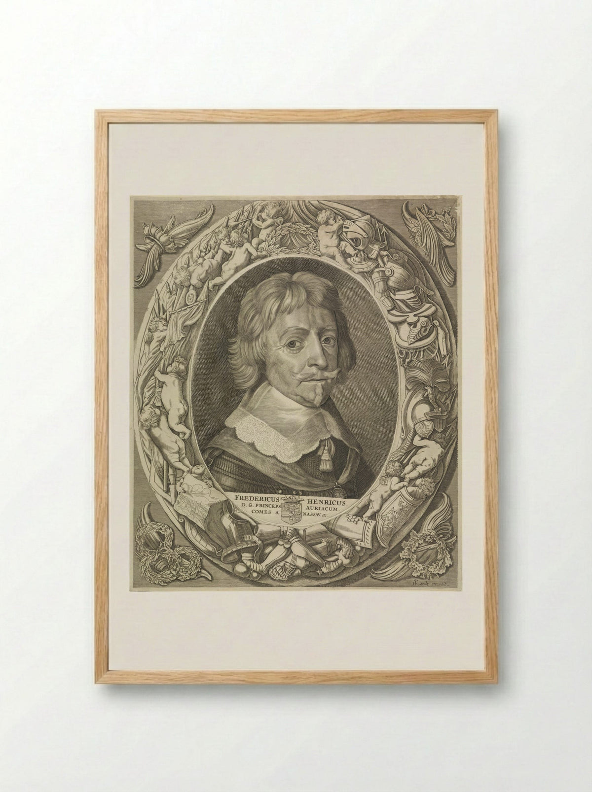 Portret van Frederik Hendrik, prins van Oranje - Jan Brouwer - Framed Print Wood