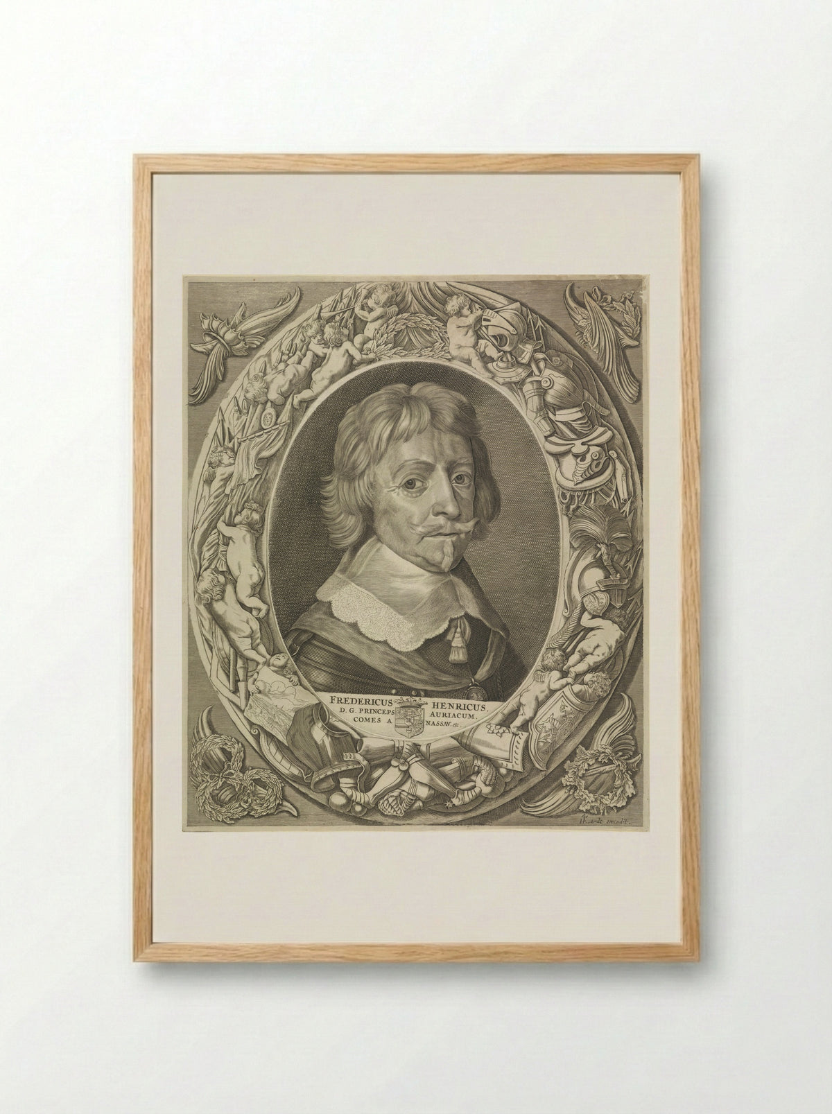 Portret van Frederik Hendrik, prins van Oranje - Jan Brouwer - Framed Print Wood