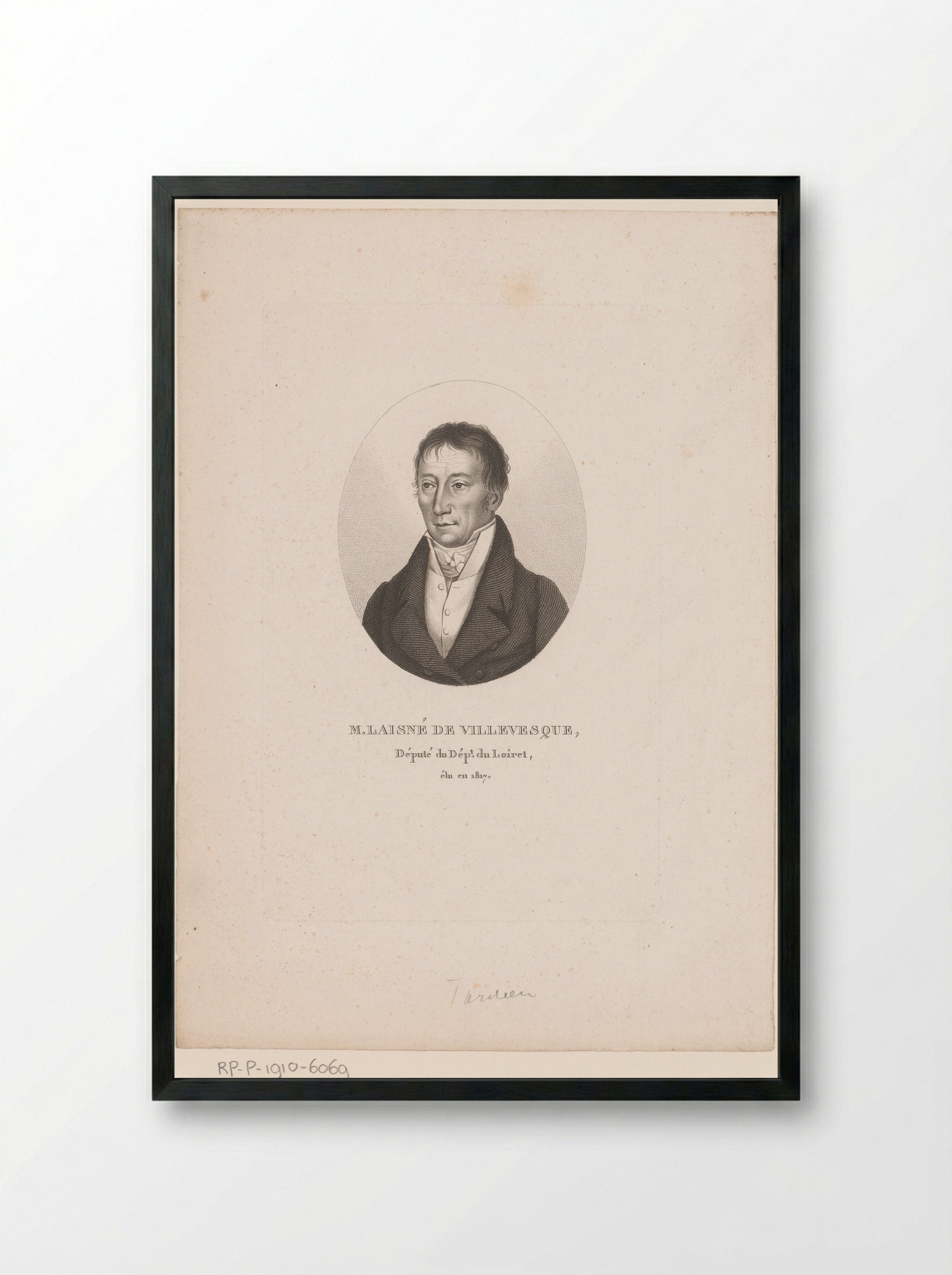 Portret van Gabriel-Jacques Laisné de Villévêque - Ambroise Tardieu - Framed Print Black