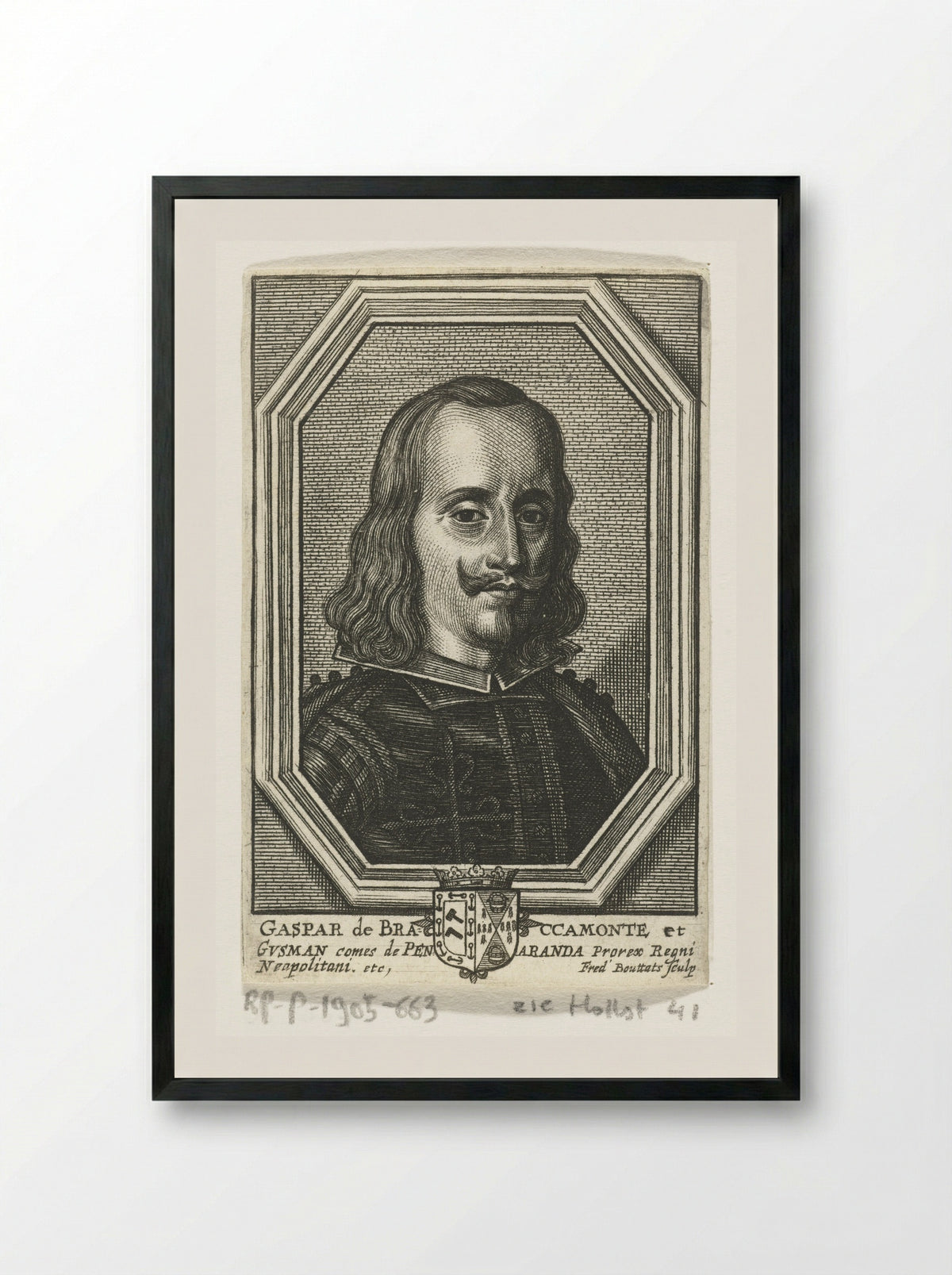 Portret van Gaspar de Bracamonte - Theodor van Merlen (II) - Framed Print Black