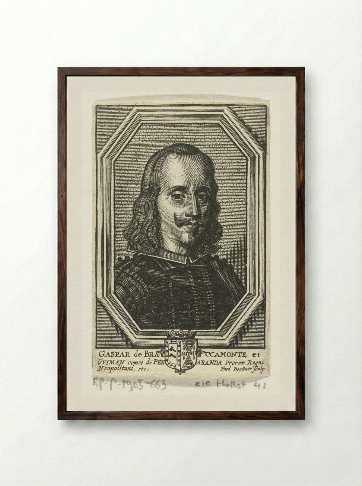 Portret van Gaspar de Bracamonte - Theodor van Merlen (II) - Framed Print Dark Wood