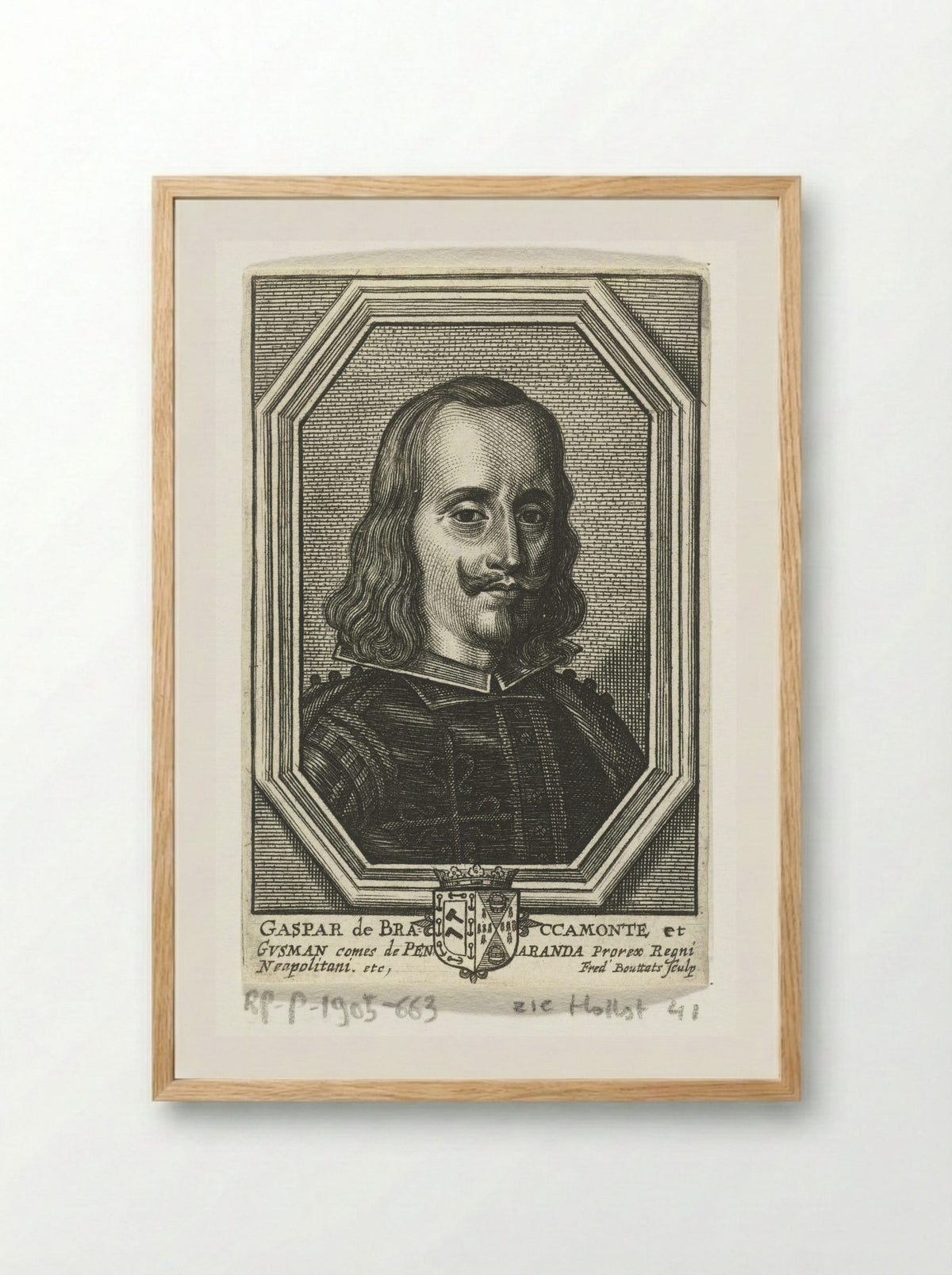 Portret van Gaspar de Bracamonte - Theodor van Merlen (II) - Framed Print Wood