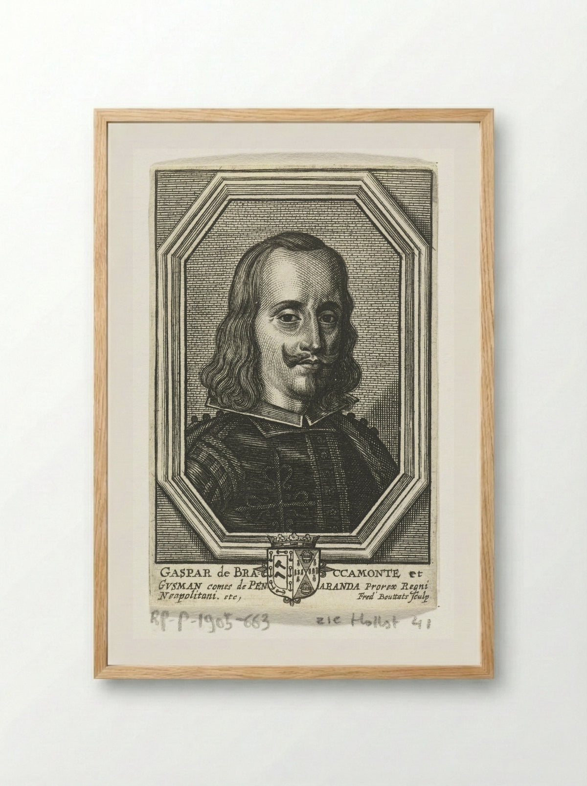 Portret van Gaspar de Bracamonte - Theodor van Merlen (II) - Framed Print Wood