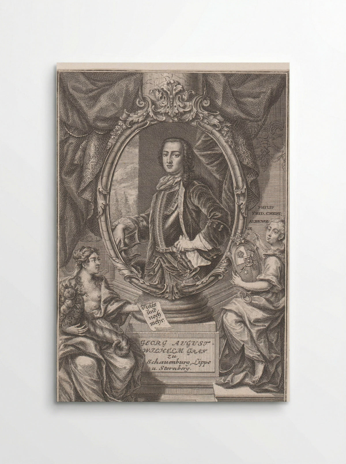 Portret van Georg August Wilhelm, Erbgraf zu Schaumburg-Lippe - Martin Tyroff - Poster