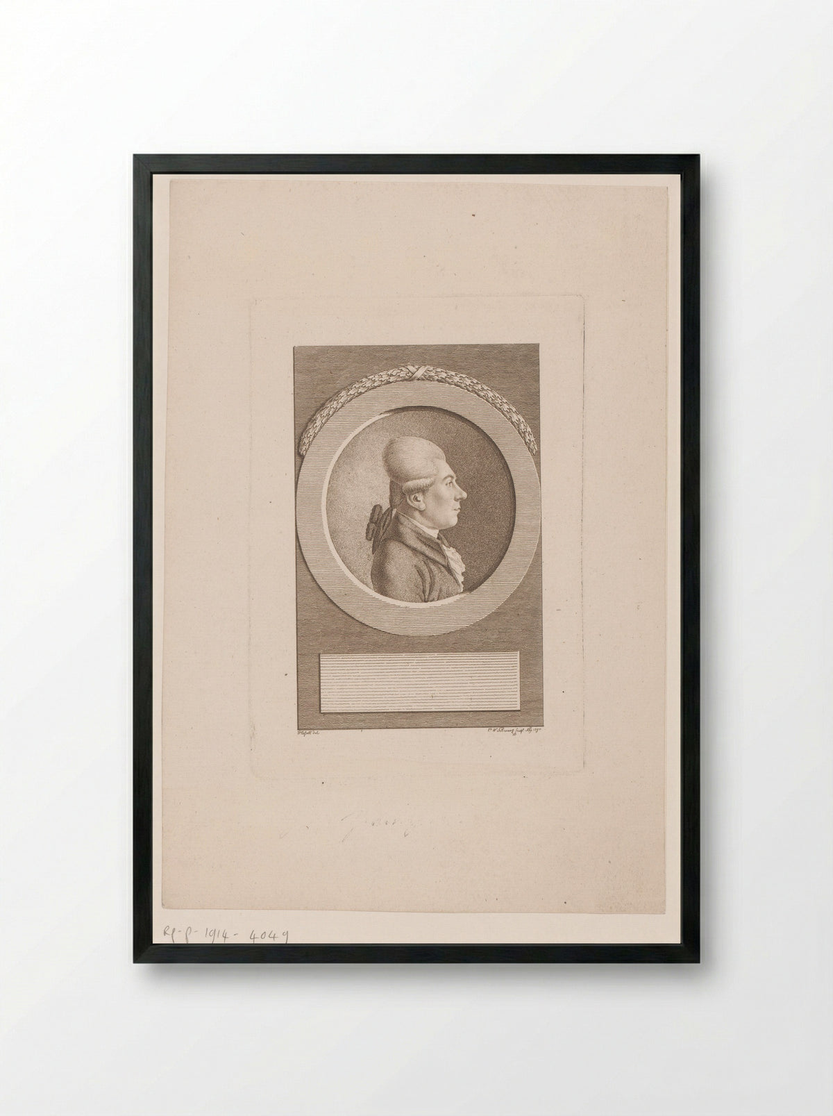Portret van Georg Wolfgang Franz Panzer - Paul Wolfgang Schwarz - Framed Print Black
