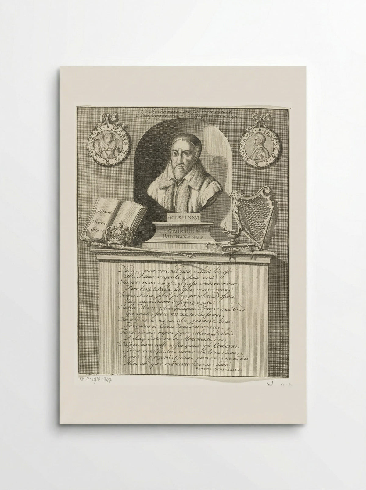 Portret van George Buchanan - Reynier Blokhuysen - Poster