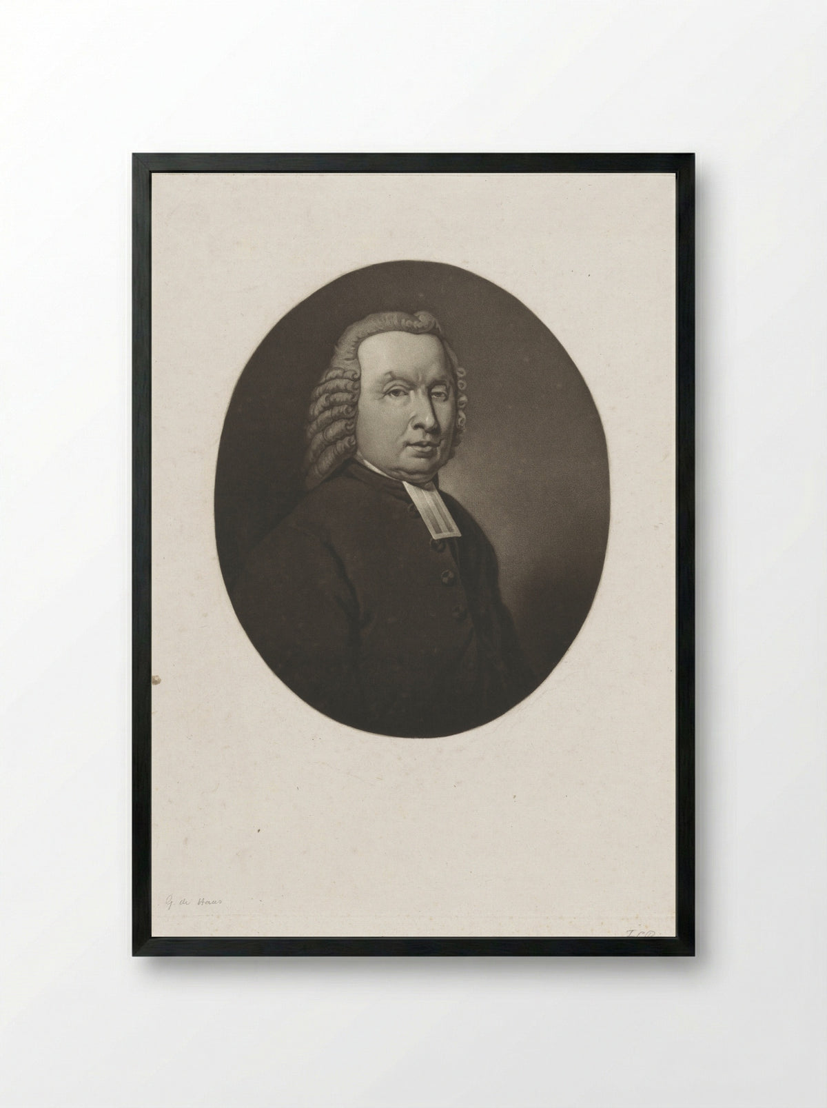 Portret van Gerhardus de Haas - Frederik Christiaan Bierweiler - Framed Print Black