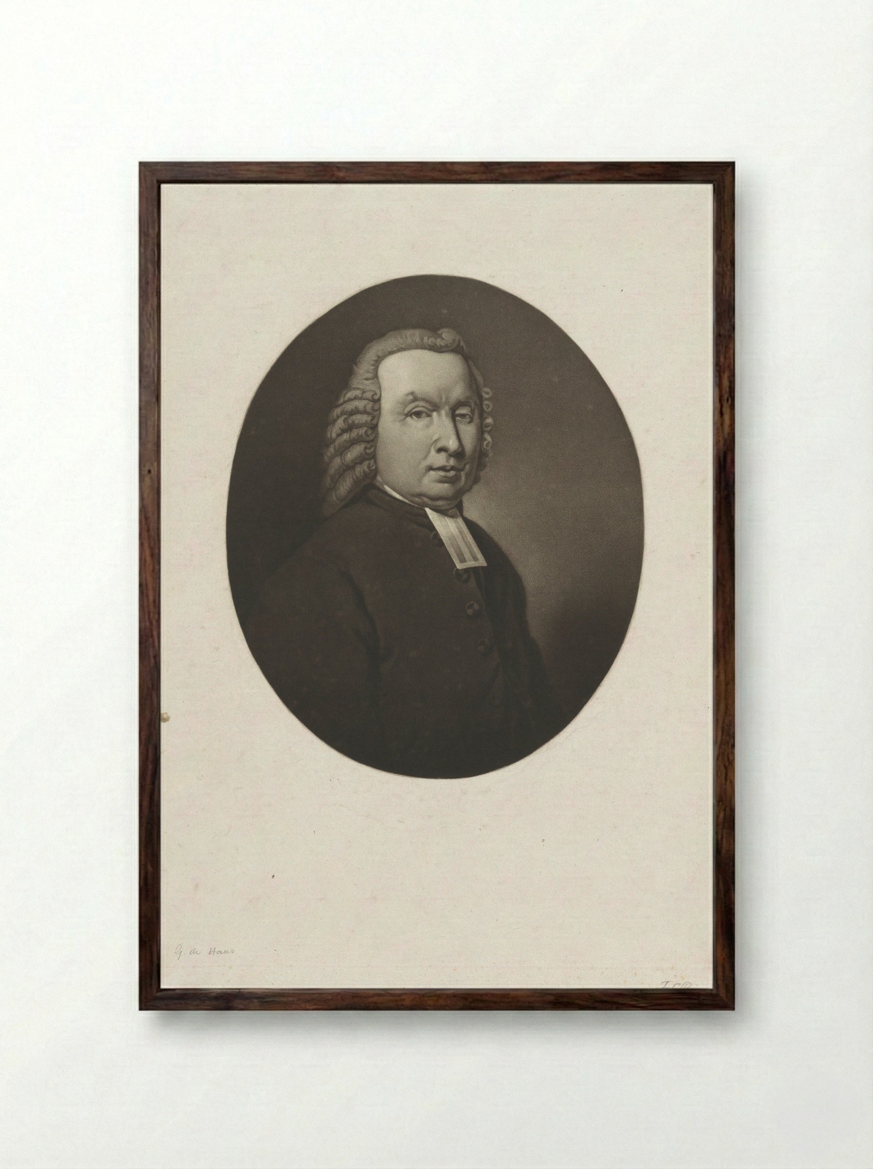 Portret van Gerhardus de Haas - Frederik Christiaan Bierweiler - Framed Print Dark Wood