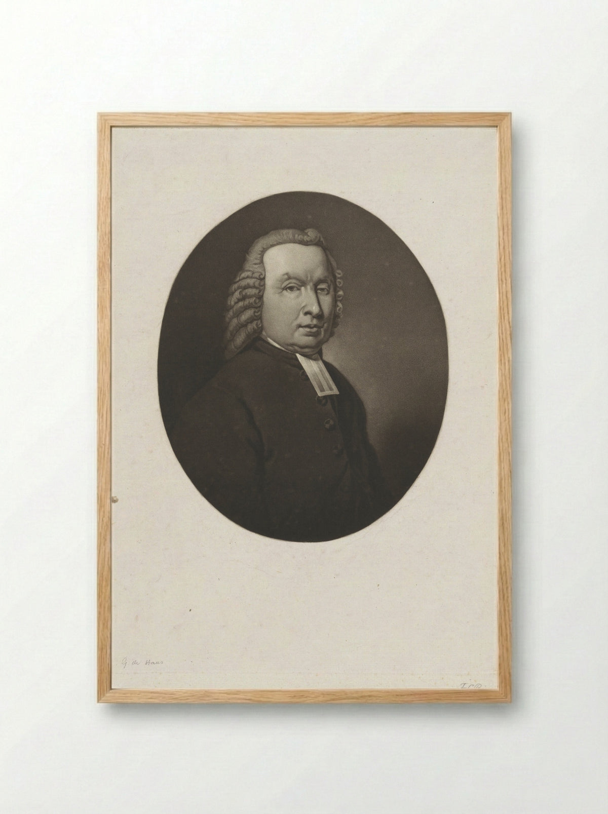 Portret van Gerhardus de Haas - Frederik Christiaan Bierweiler - Framed Print Wood