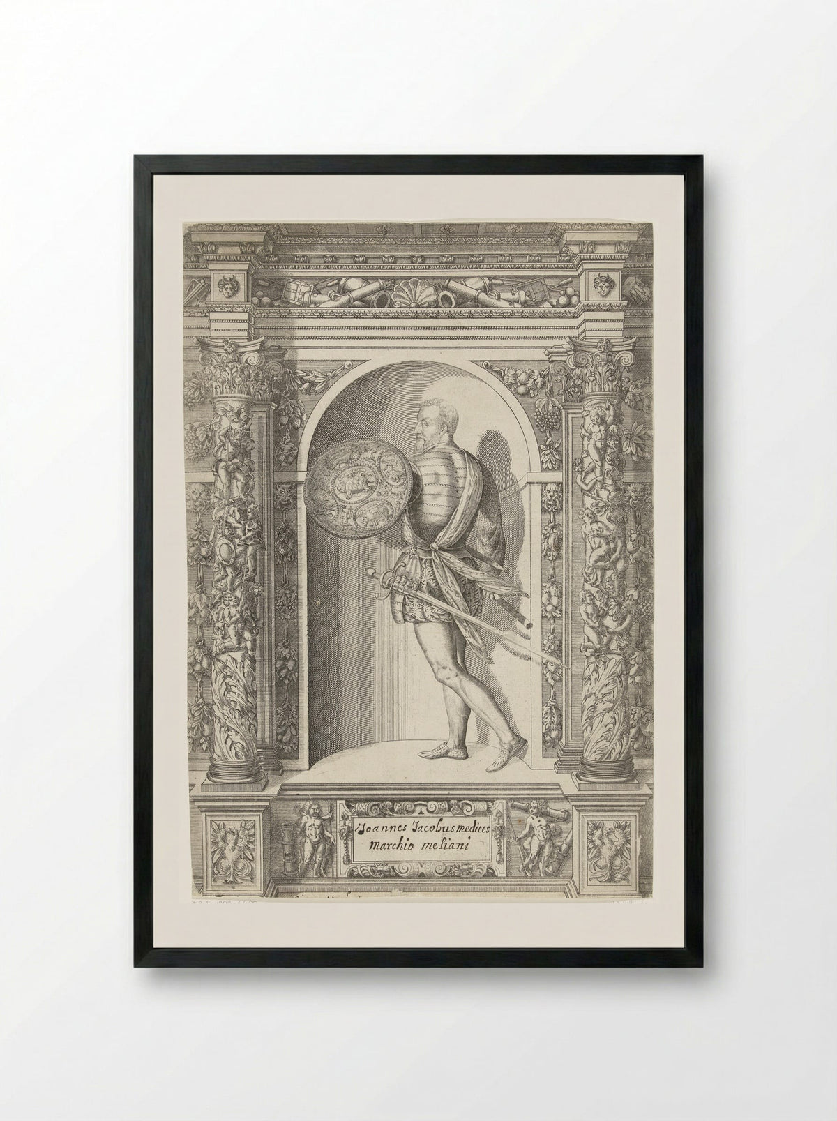 Portret van Gian Giacomo de Medici - Dominicus Custos - Framed Print Black