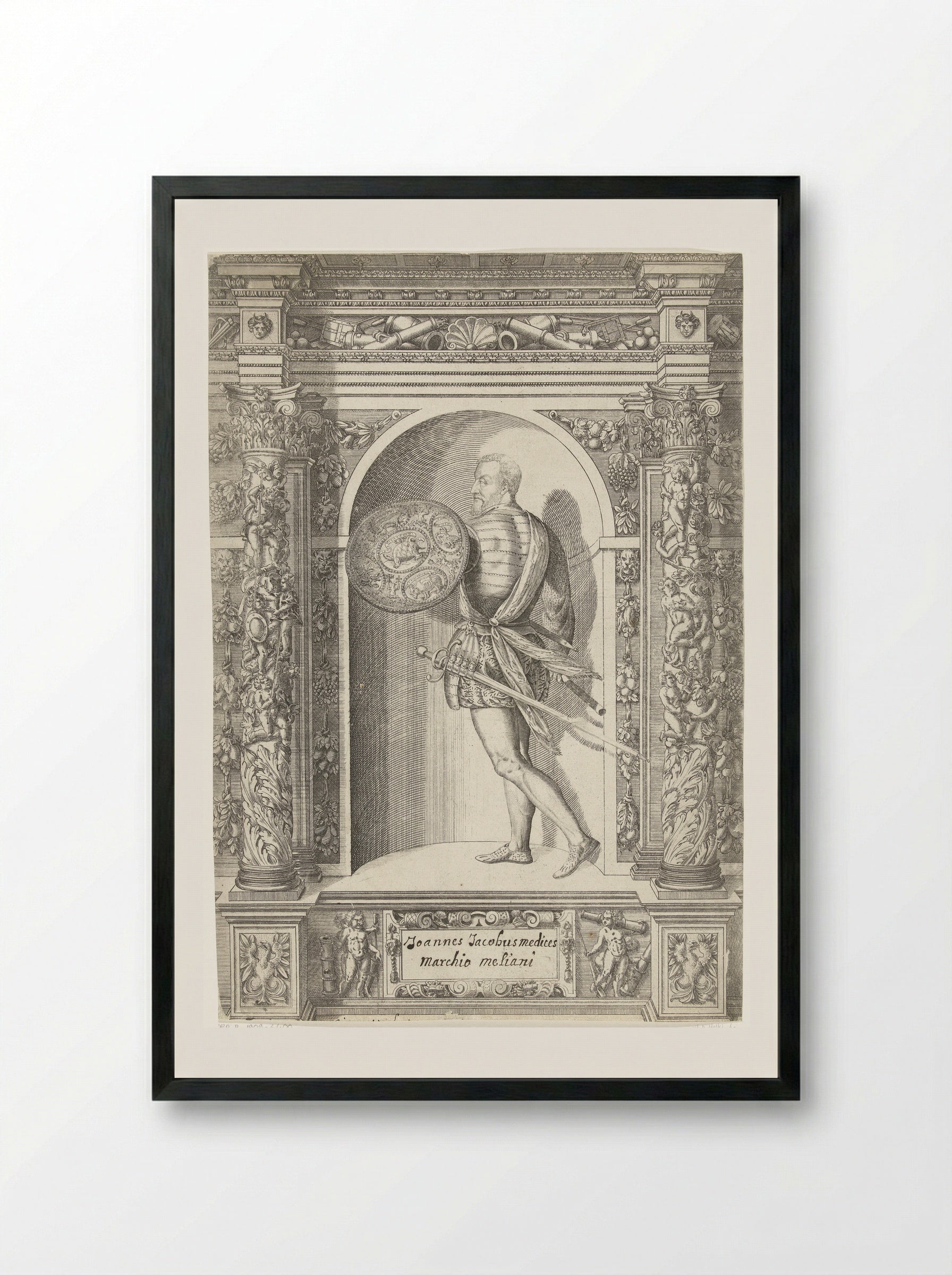 Portret van Gian Giacomo de Medici - Dominicus Custos - Framed Print Black