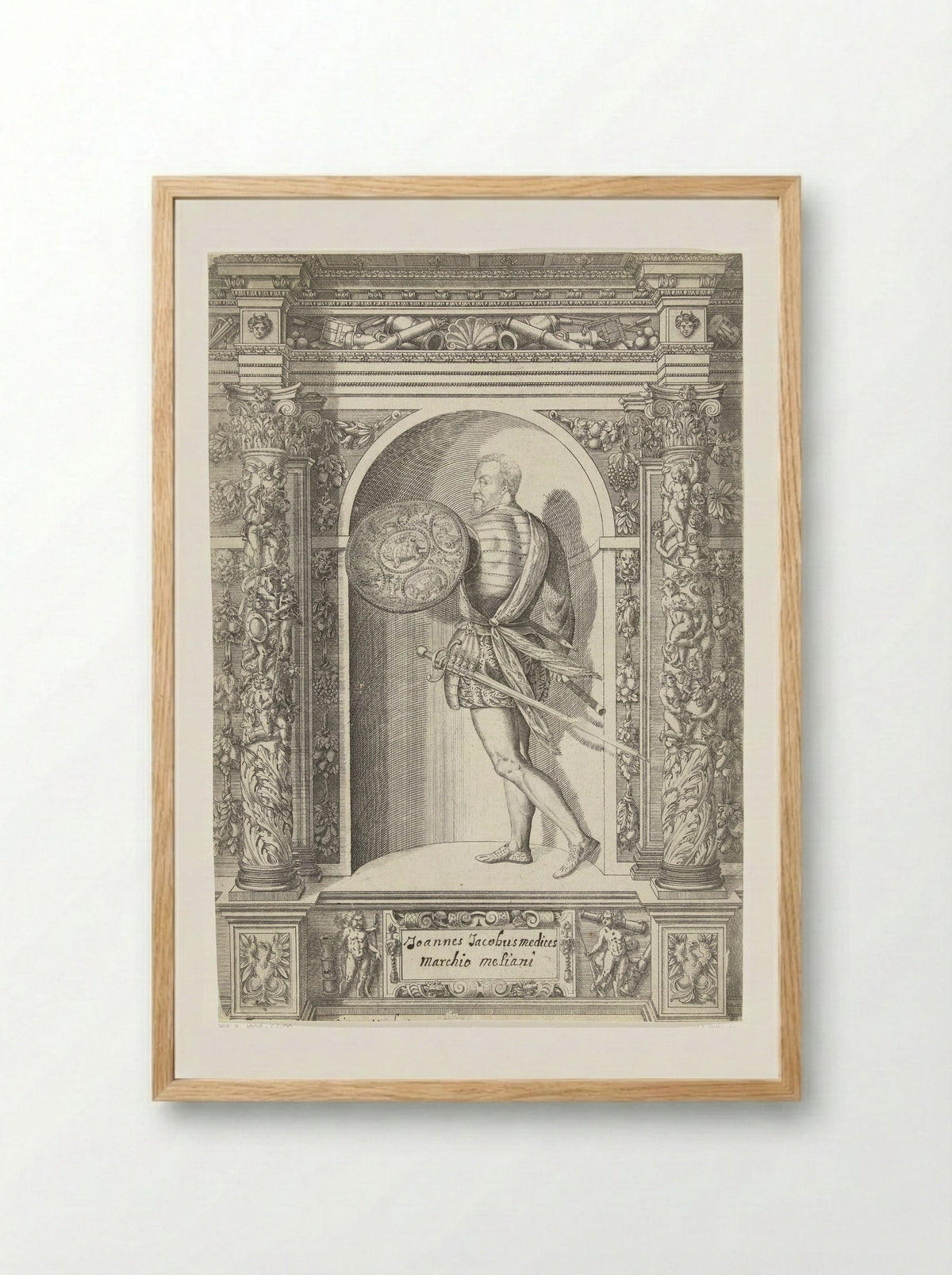 Portret van Gian Giacomo de Medici - Dominicus Custos - Framed Print Wood