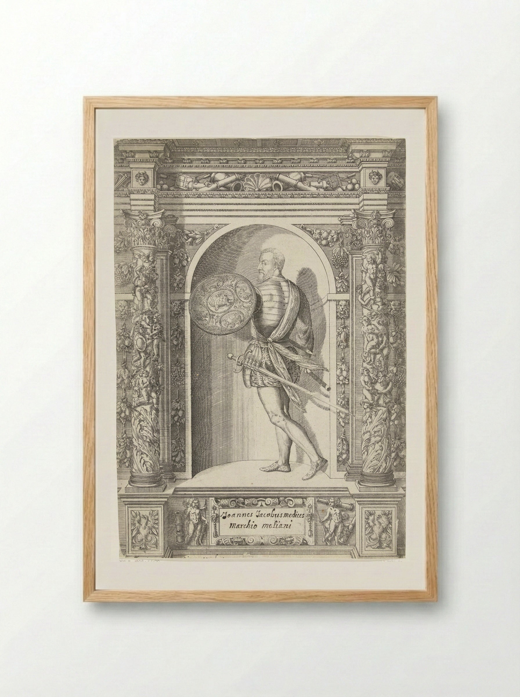 Portret van Gian Giacomo de Medici - Dominicus Custos - Framed Print Wood