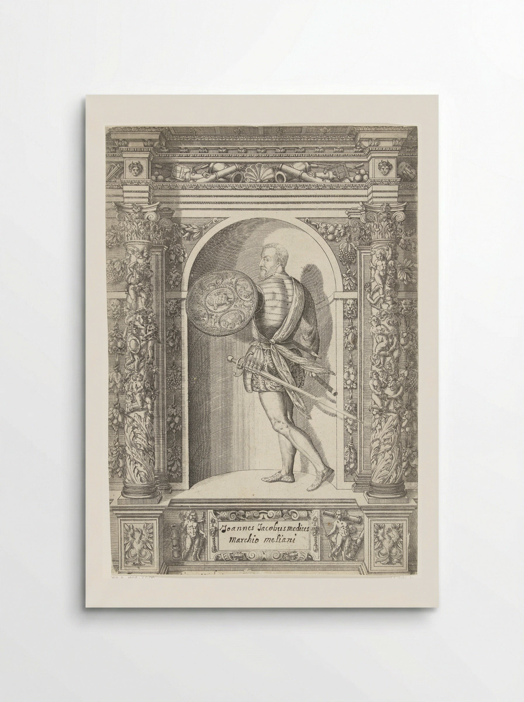 Portret van Gian Giacomo de Medici - Dominicus Custos - Poster