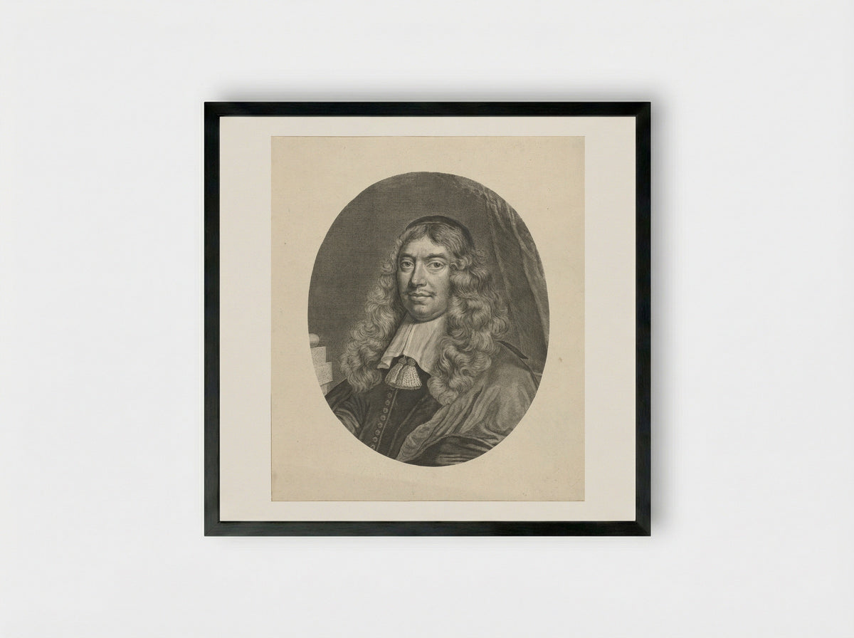 Portret van Gillis Valckenier op 50-jarige leeftijd - Theodor Matham - Framed Print Black