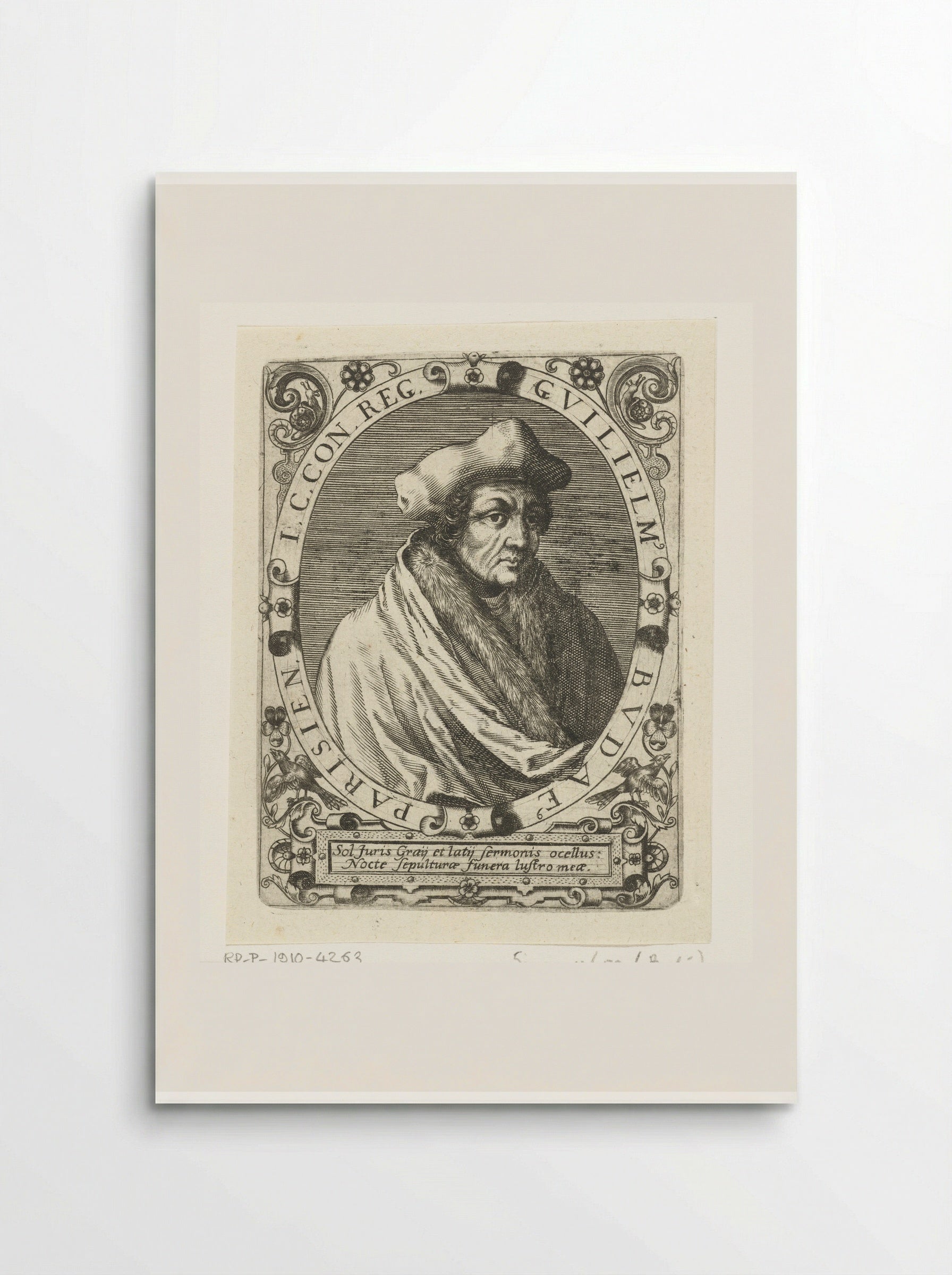 Portret van Guillaume Budé - Theodor de Bry - Poster