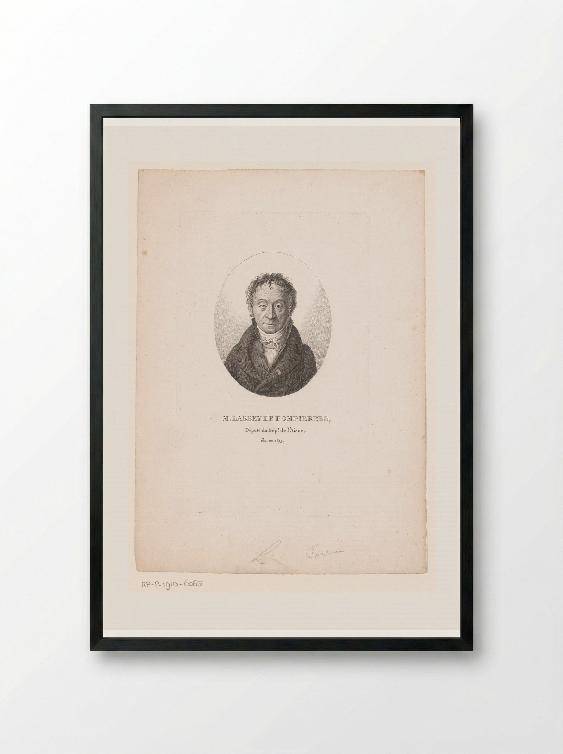 Portret van Guillaume-Xavier Labbey de Pompières - Ambroise Tardieu - Framed Print Black
