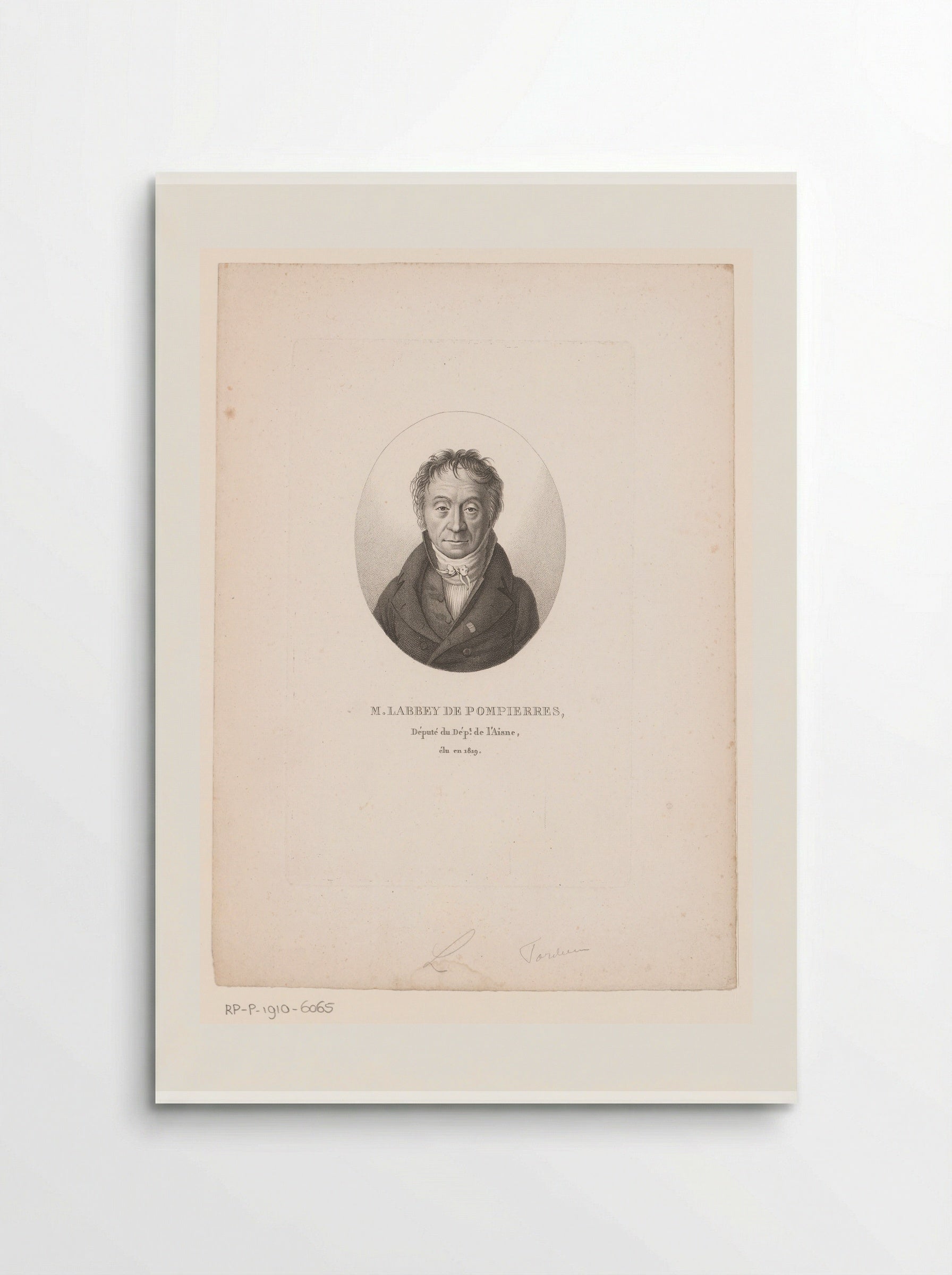 Portret van Guillaume-Xavier Labbey de Pompières - Ambroise Tardieu - Poster