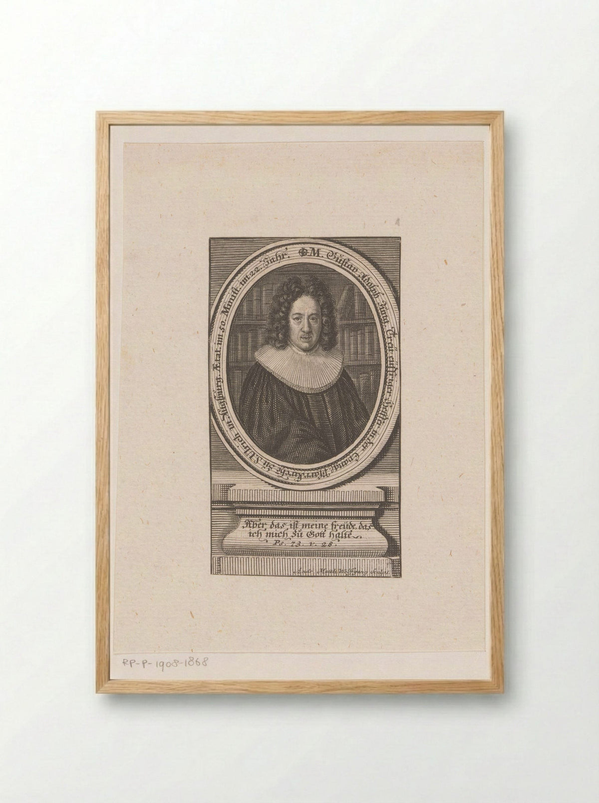 Portret van Gustav Adolph Jung - Andreas Matthäus Wolfgang - Framed Print Wood