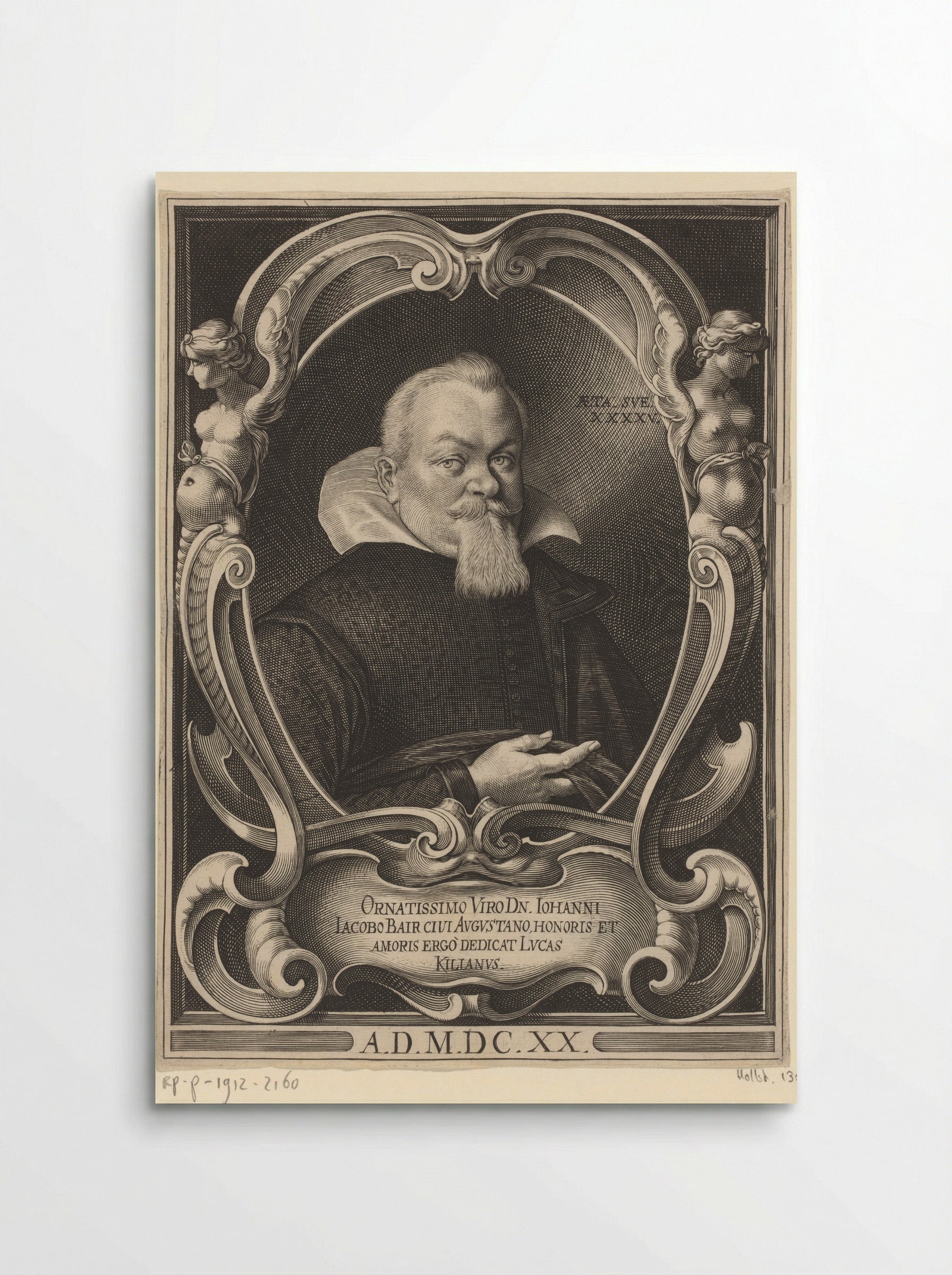 Portret van Hans Jacob Bair op 45-jarige leeftijd - Lucas Kilian - Poster