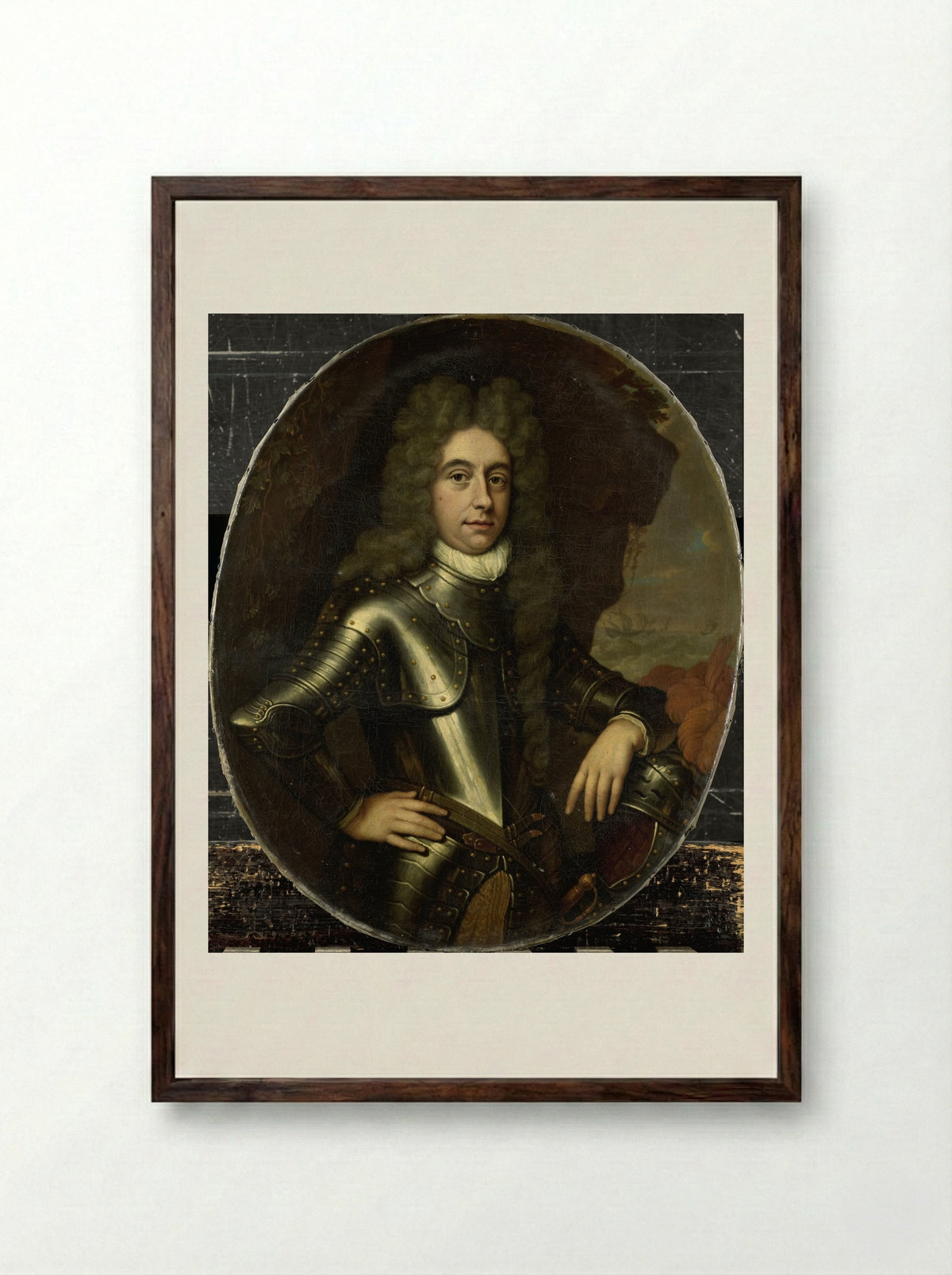 Portret van Harmen Lijnslager - Jan van Haensbergen - Framed Print Dark Wood