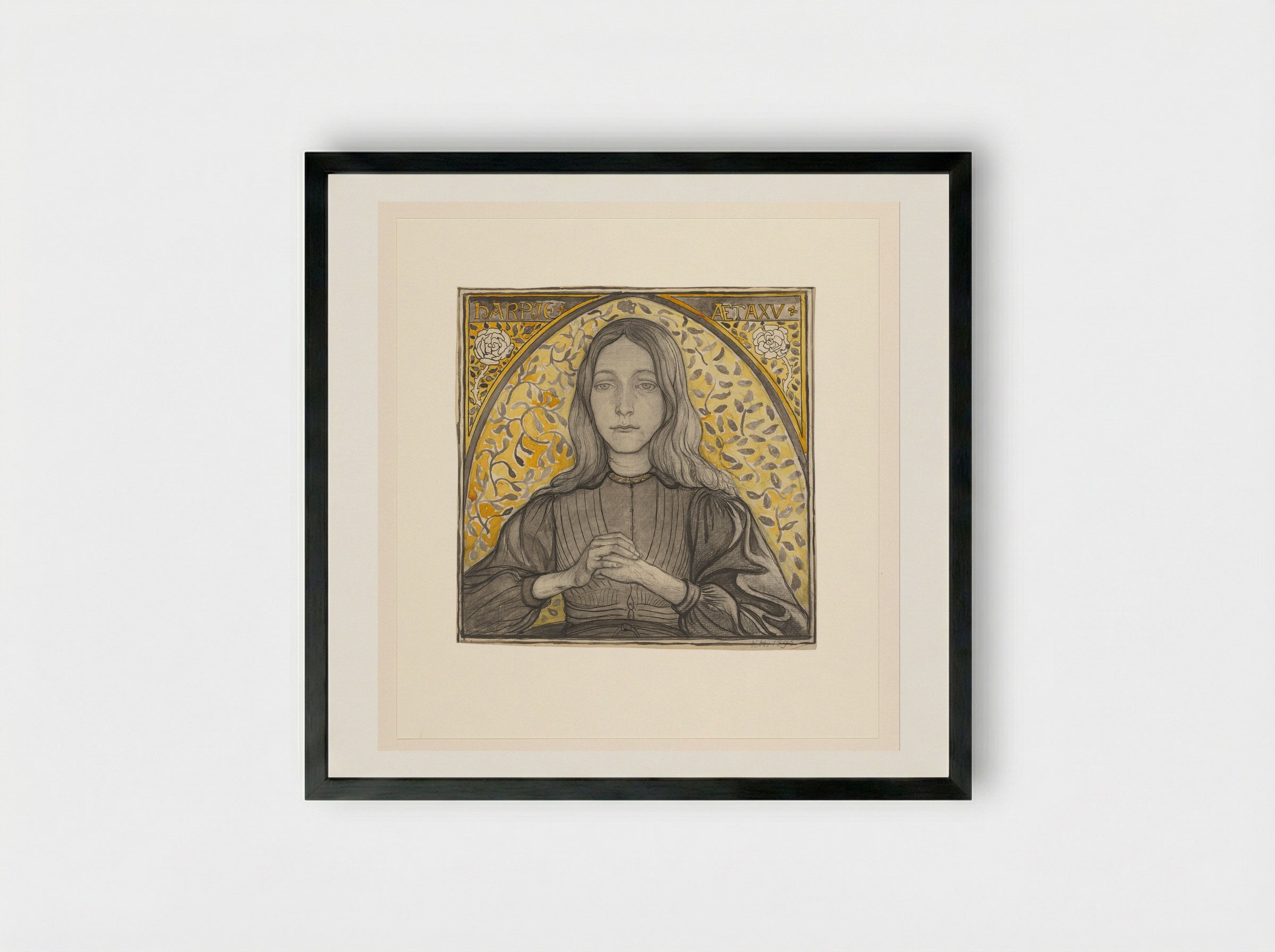 Portret van Harpje, oud vijftien jaar - Richard Nicolaüs Roland Holst - Framed Print Black
