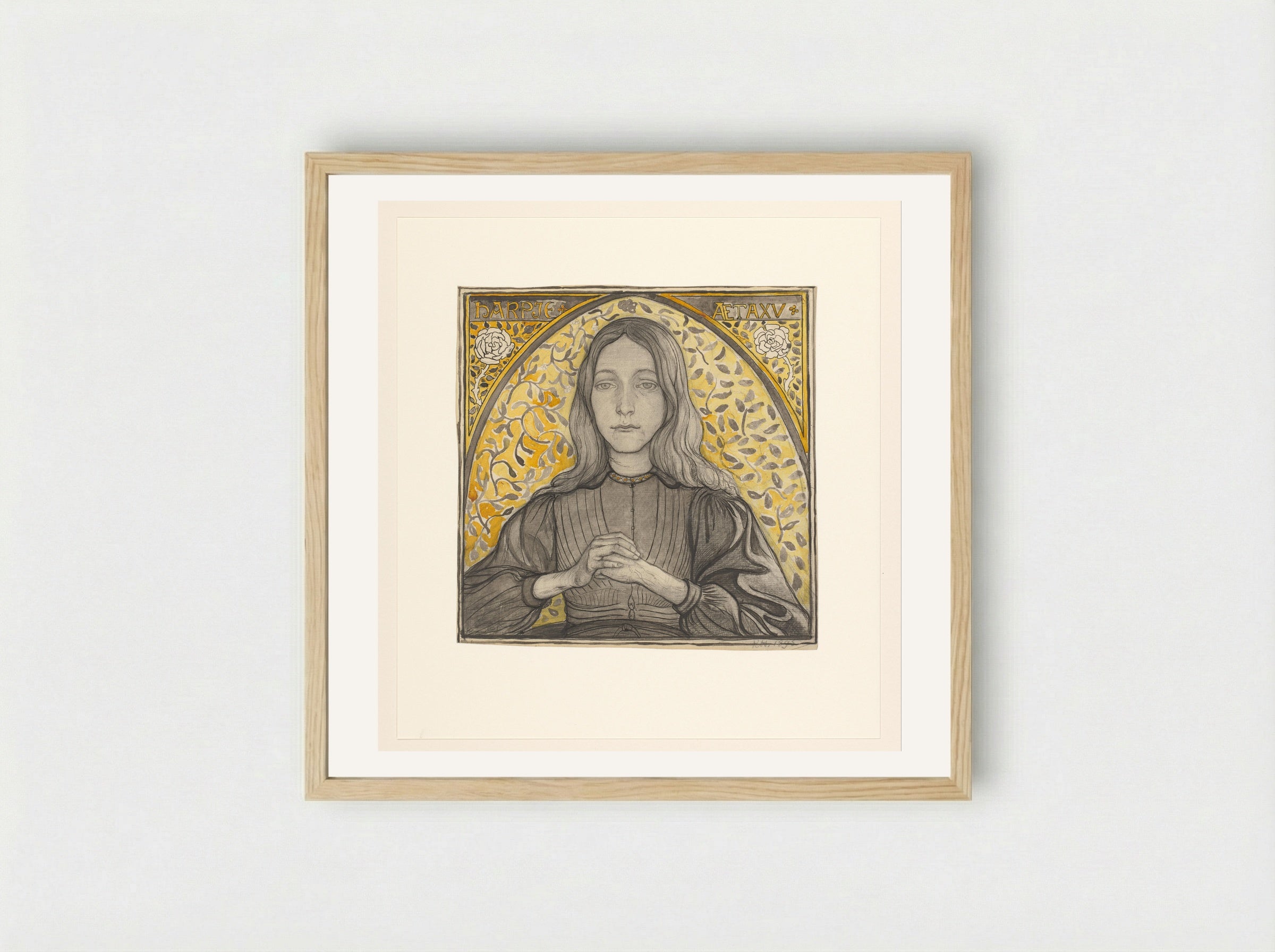 Portret van Harpje, oud vijftien jaar - Richard Nicolaüs Roland Holst - Framed Print Wood