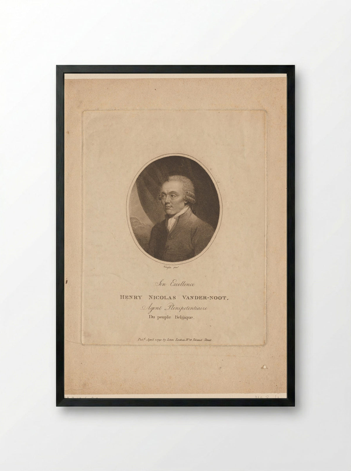 Portret van Hendrik Karel Nicolaas van der Noot - Edmund Scott - Framed Print Black