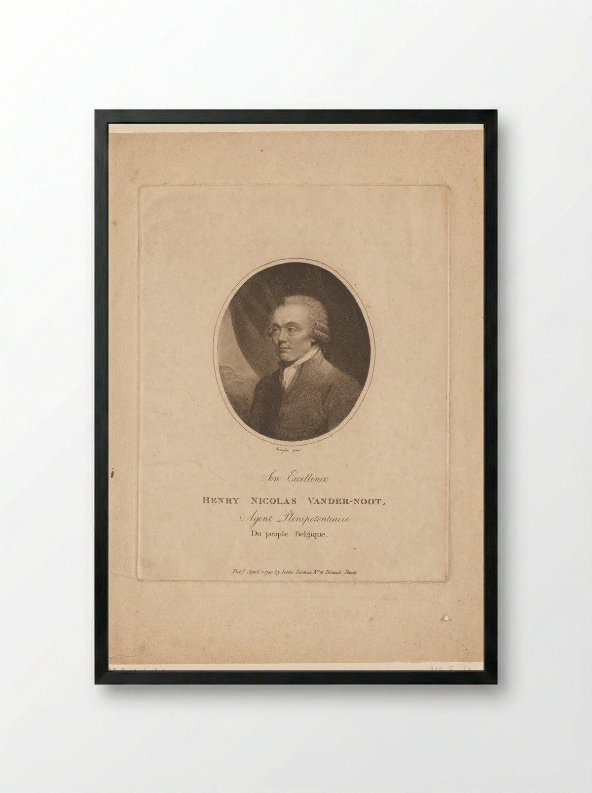 Portret van Hendrik Karel Nicolaas van der Noot - Edmund Scott - Framed Print Black