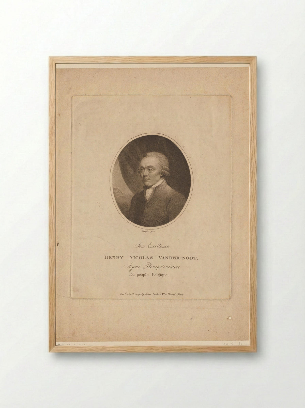 Portret van Hendrik Karel Nicolaas van der Noot - Edmund Scott - Framed Print Wood