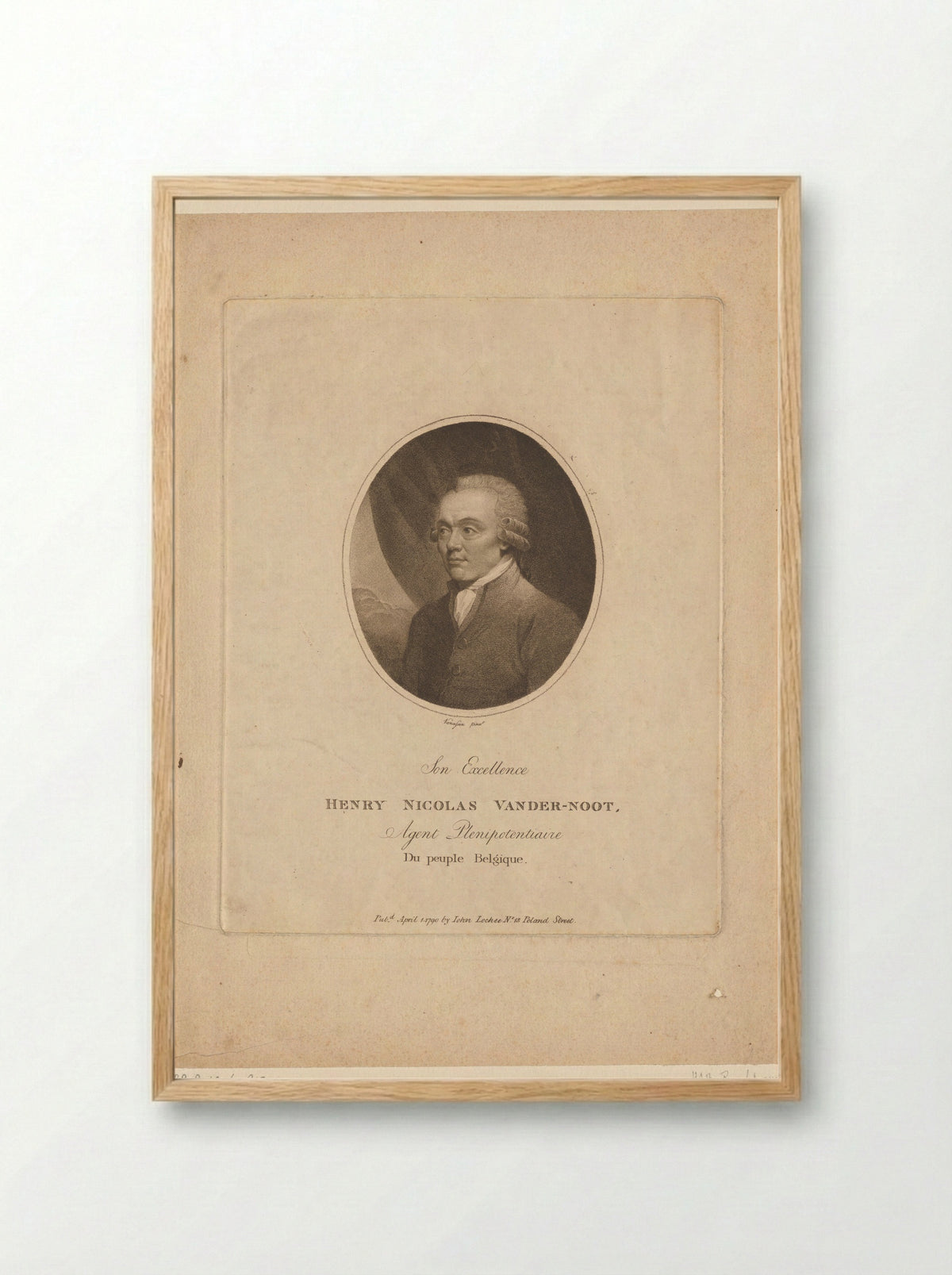 Portret van Hendrik Karel Nicolaas van der Noot - Edmund Scott - Framed Print Wood