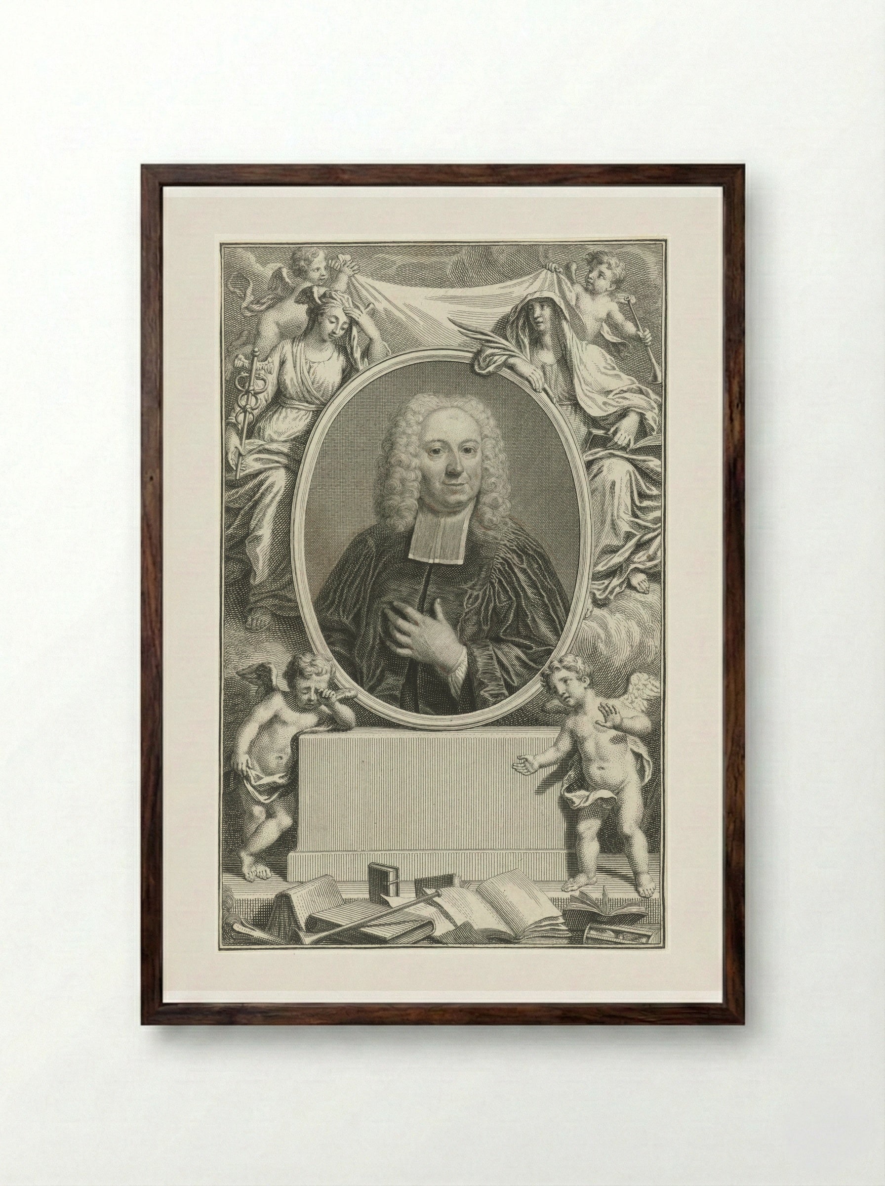 Portret van Henri Châtelain - Pieter Tanjé - Framed Print Dark Wood