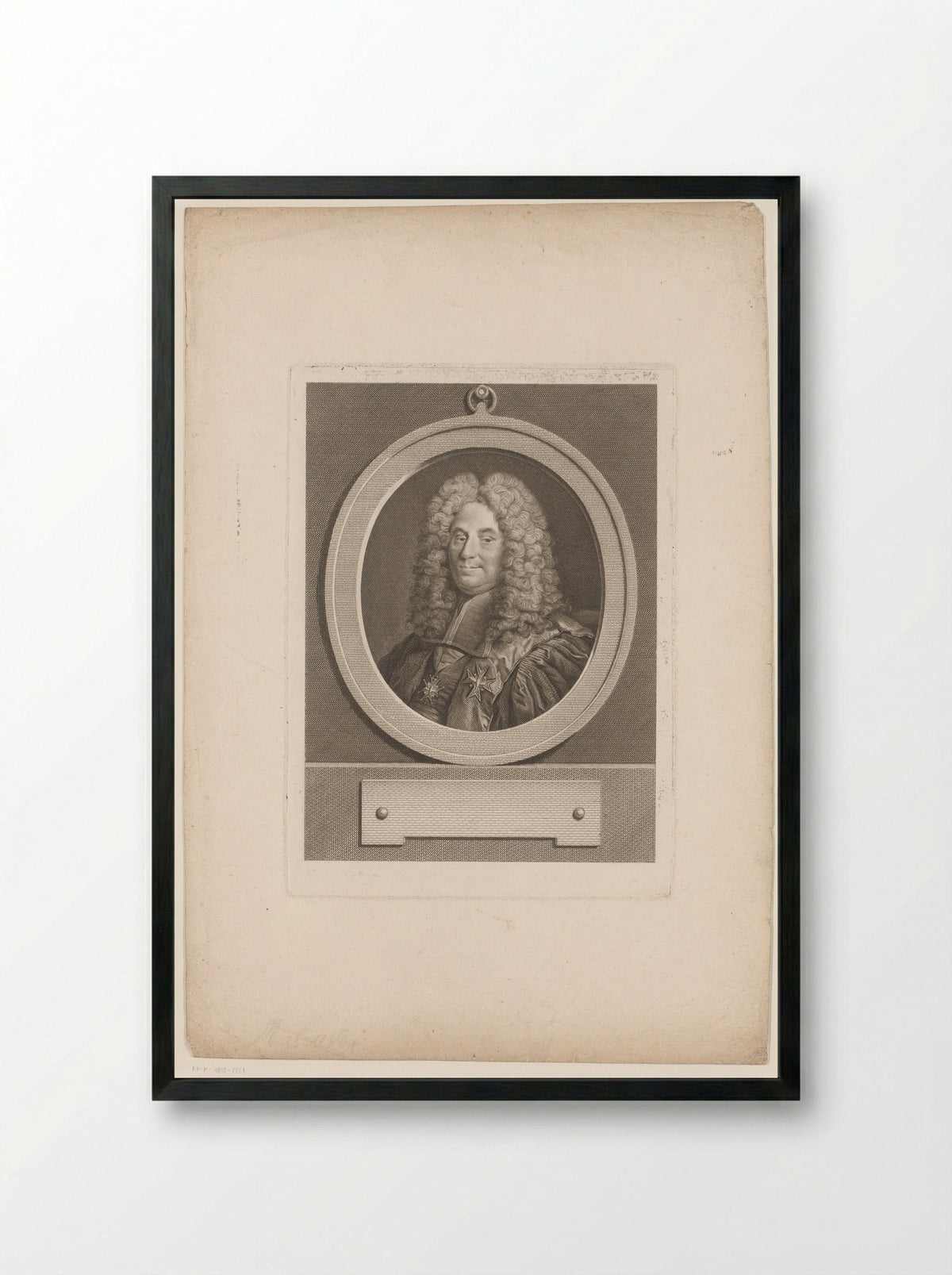 Portret van Henri François d'Aguesseau - Pierre Maloeuvre - Framed Print Black