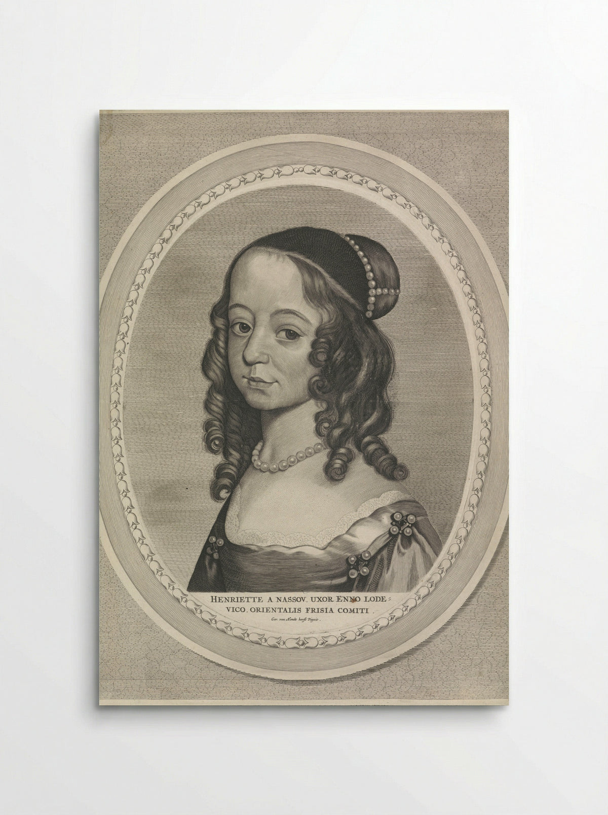 Portret van Henriëtte Catharina, prinses van Oranje - Jan Brouwer - Poster