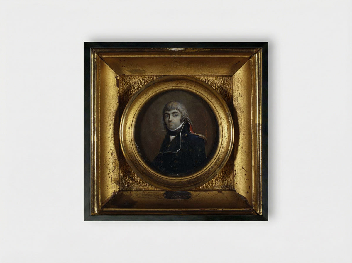 Portret van Herman Willem Daendels - Petrus Groenia - Framed Print Black