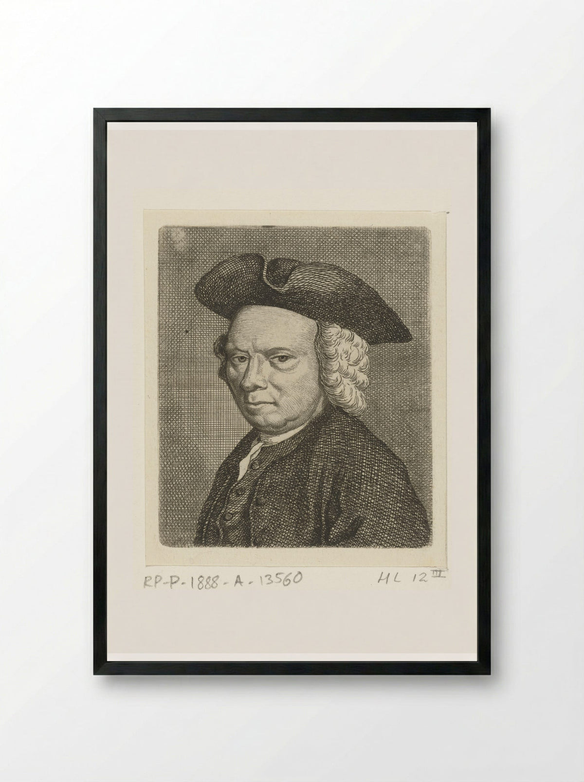 Portret van Herman van Swanevelt - Ernst Willem Jan Bagelaar - Framed Print Black