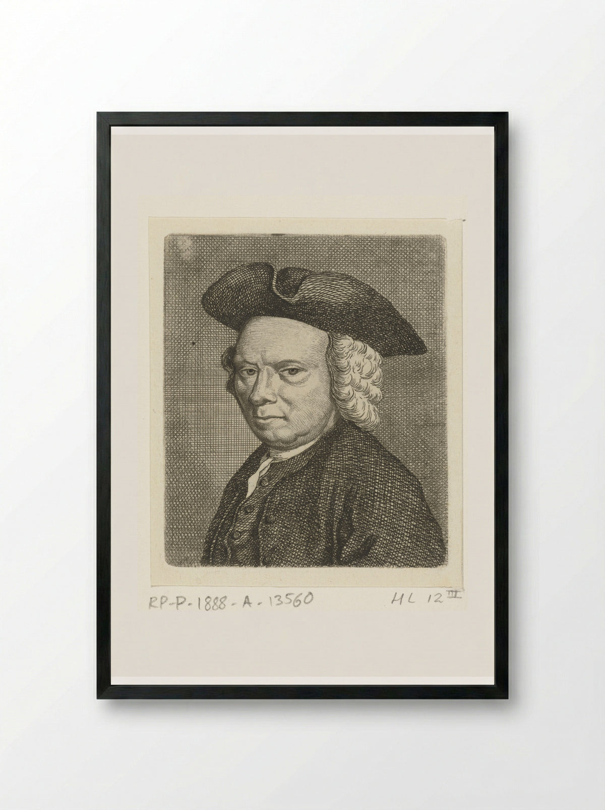 Portret van Herman van Swanevelt - Ernst Willem Jan Bagelaar - Framed Print Black