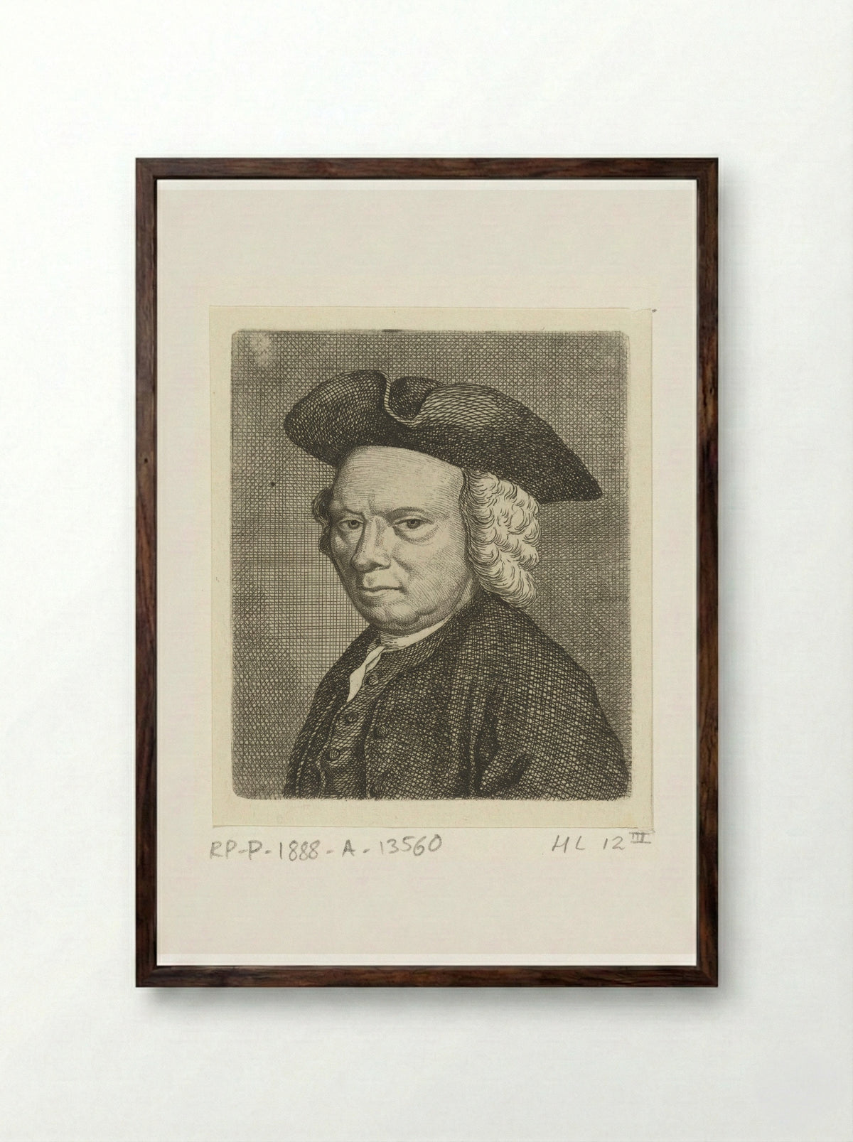 Portret van Herman van Swanevelt - Ernst Willem Jan Bagelaar - Framed Print Dark Wood