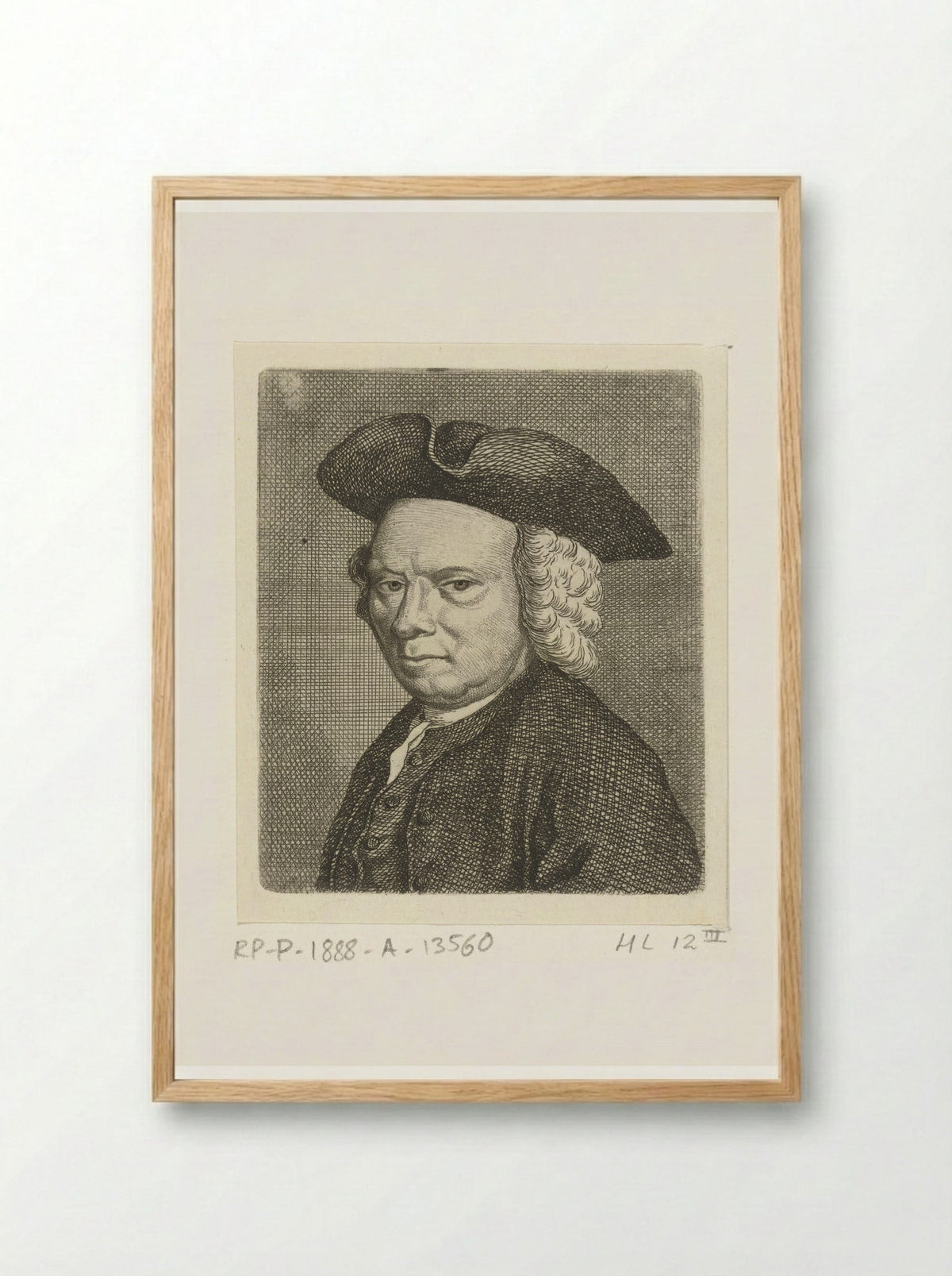 Portret van Herman van Swanevelt - Ernst Willem Jan Bagelaar - Framed Print Wood