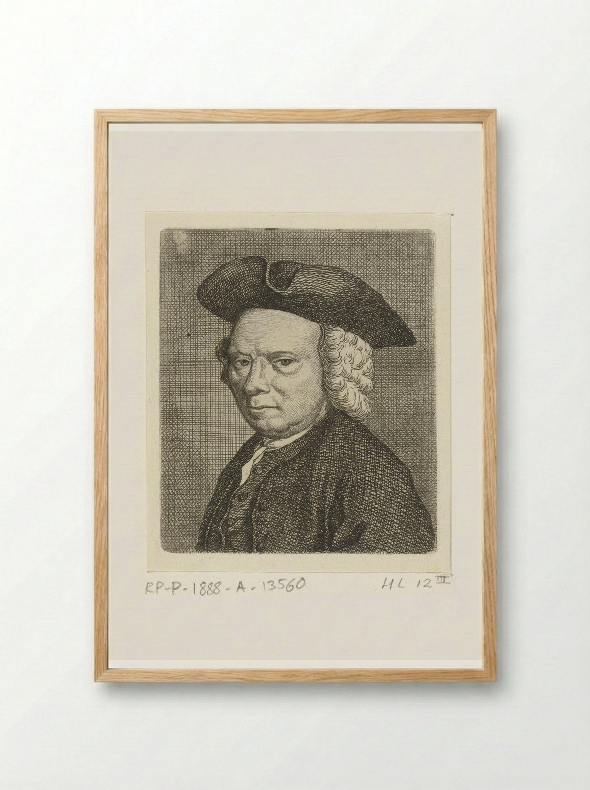 Portret van Herman van Swanevelt - Ernst Willem Jan Bagelaar - Framed Print Wood