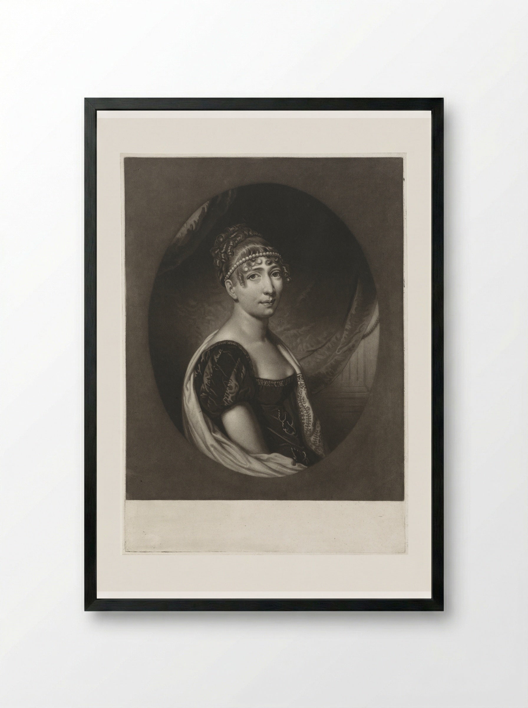 Portret van Hortense Eugénie de Beauharnais, koningin van Holland - Charles Howard Hodges - Framed Print Black