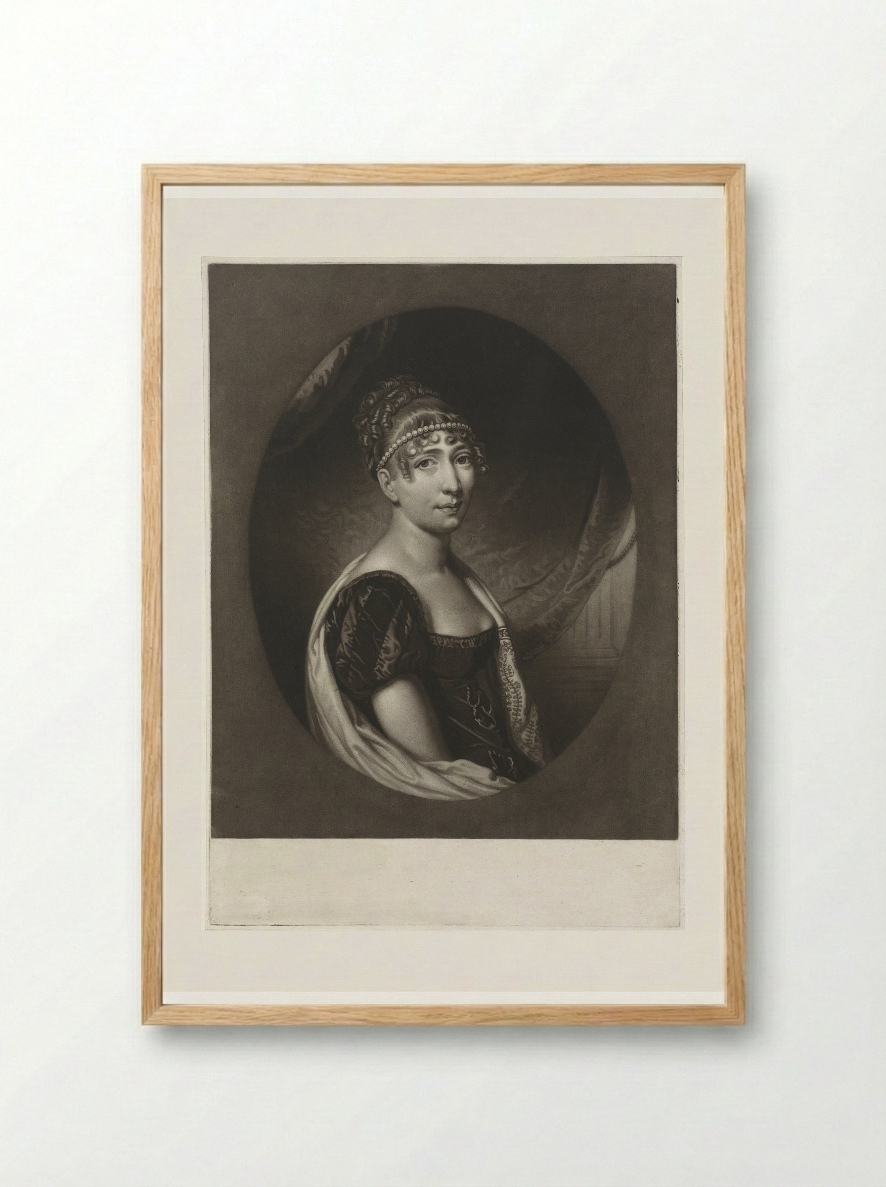 Portret van Hortense Eugénie de Beauharnais, koningin van Holland - Charles Howard Hodges - Framed Print Wood