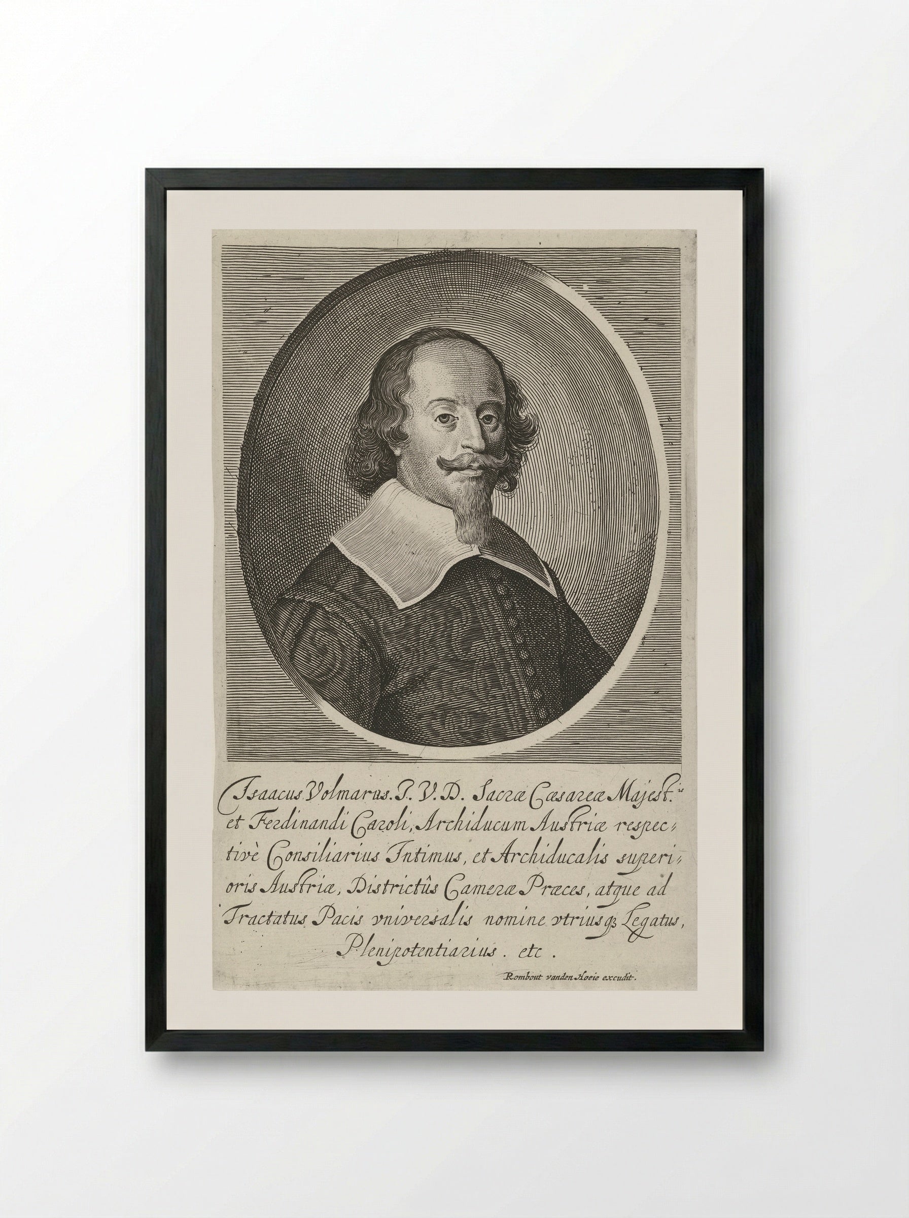 Portret van Isaak Volmar - Pieter Nolpe - Framed Print Black