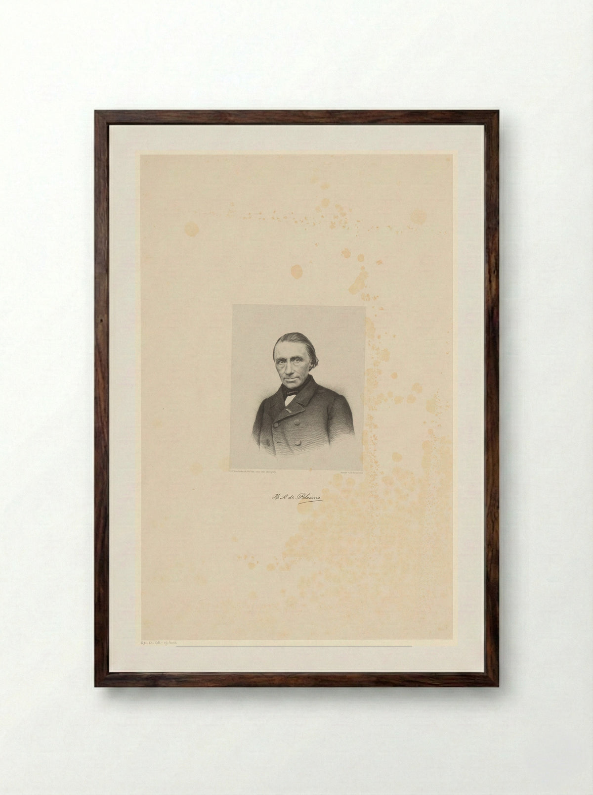 Portret van J.D. Janssen - Herman Antonie de Bloeme - Framed Print Dark Wood