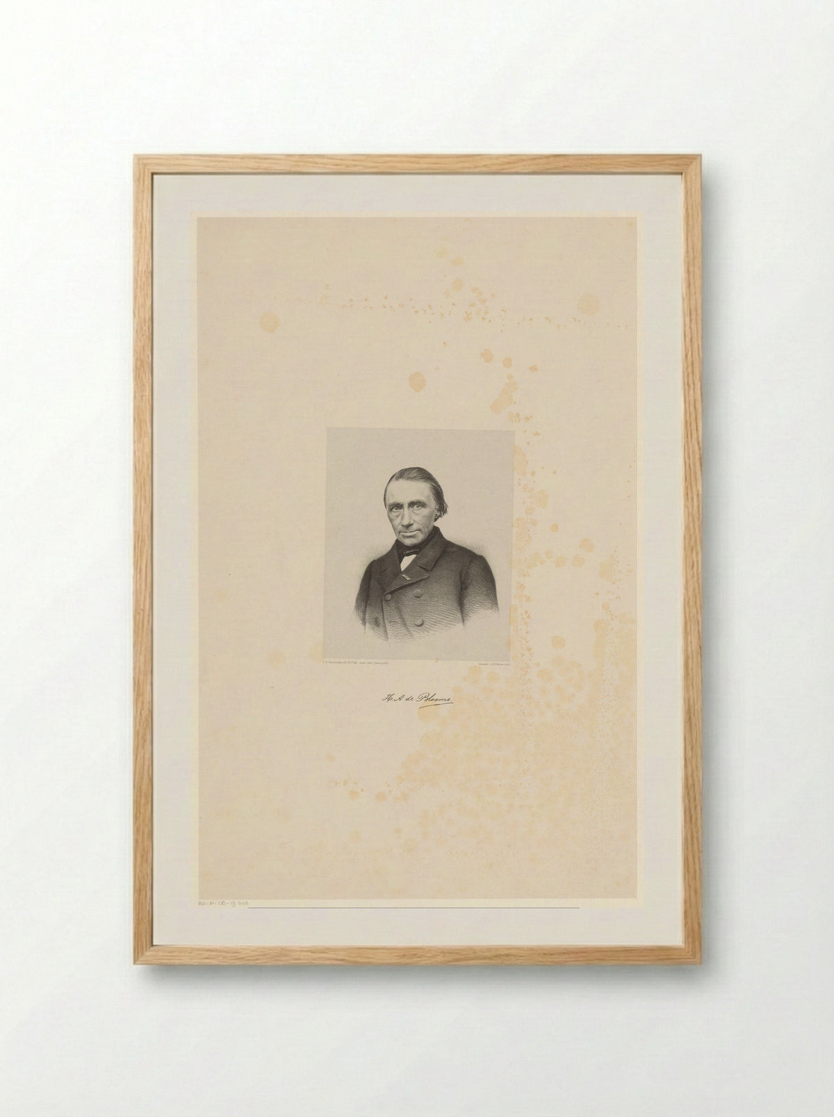 Portret van J.D. Janssen - Herman Antonie de Bloeme - Framed Print Wood