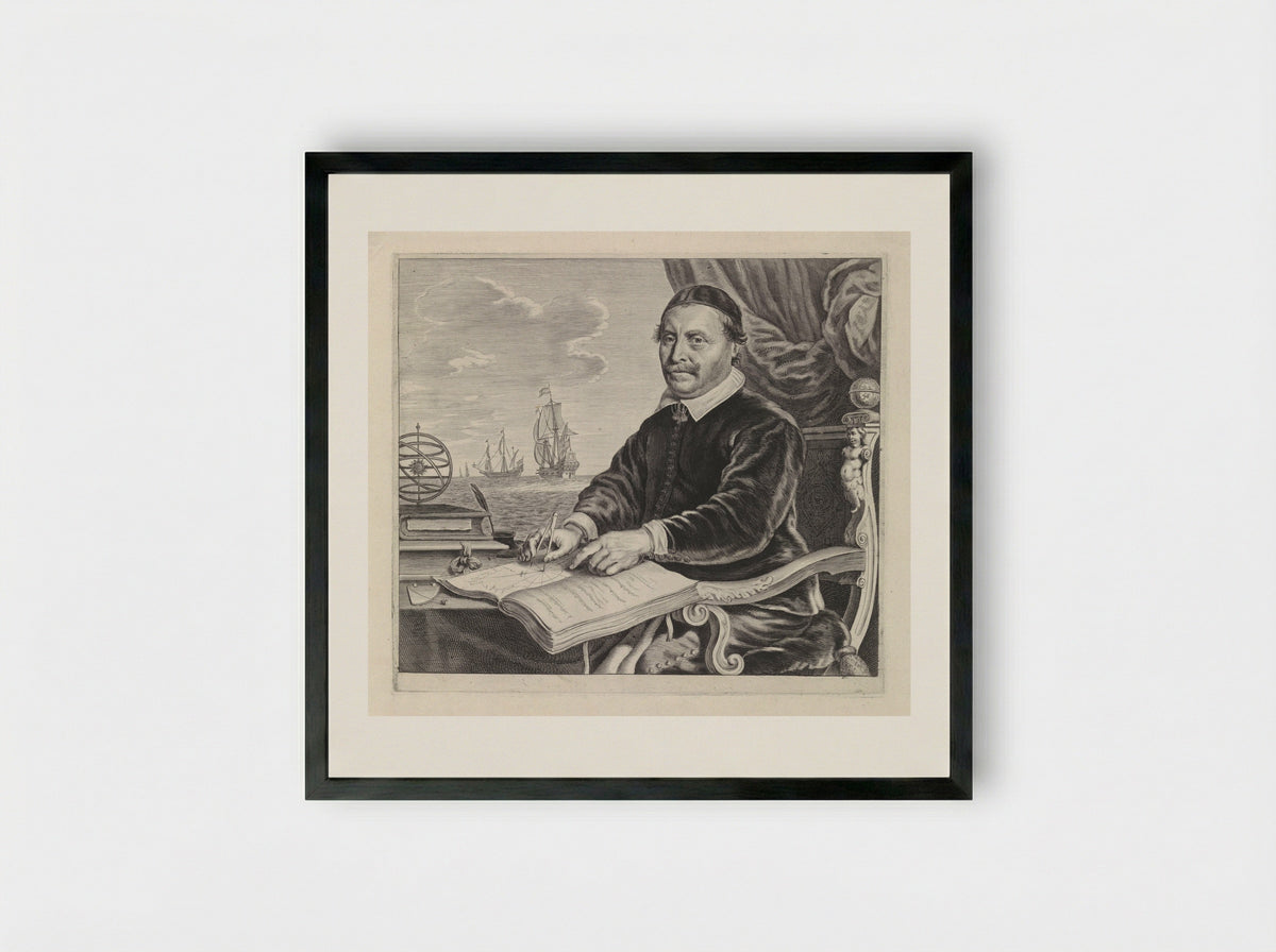 Portret van Jacob Aertsz. Colom - Theodor Matham - Framed Print Black