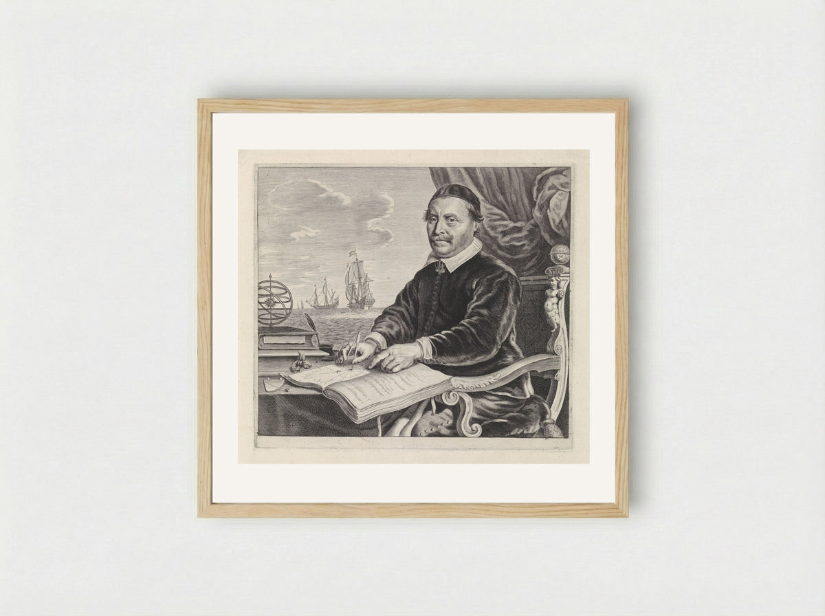Portret van Jacob Aertsz. Colom - Theodor Matham - Framed Print Wood